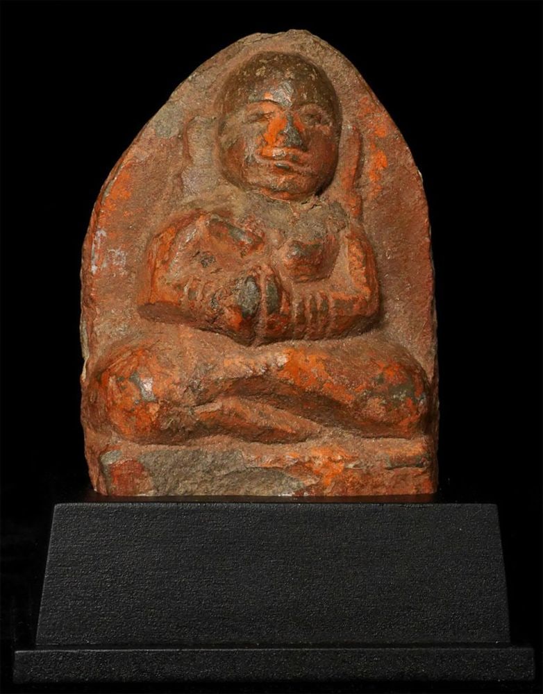 Sensitively carved Nepalese or Indian Devotee. - 2