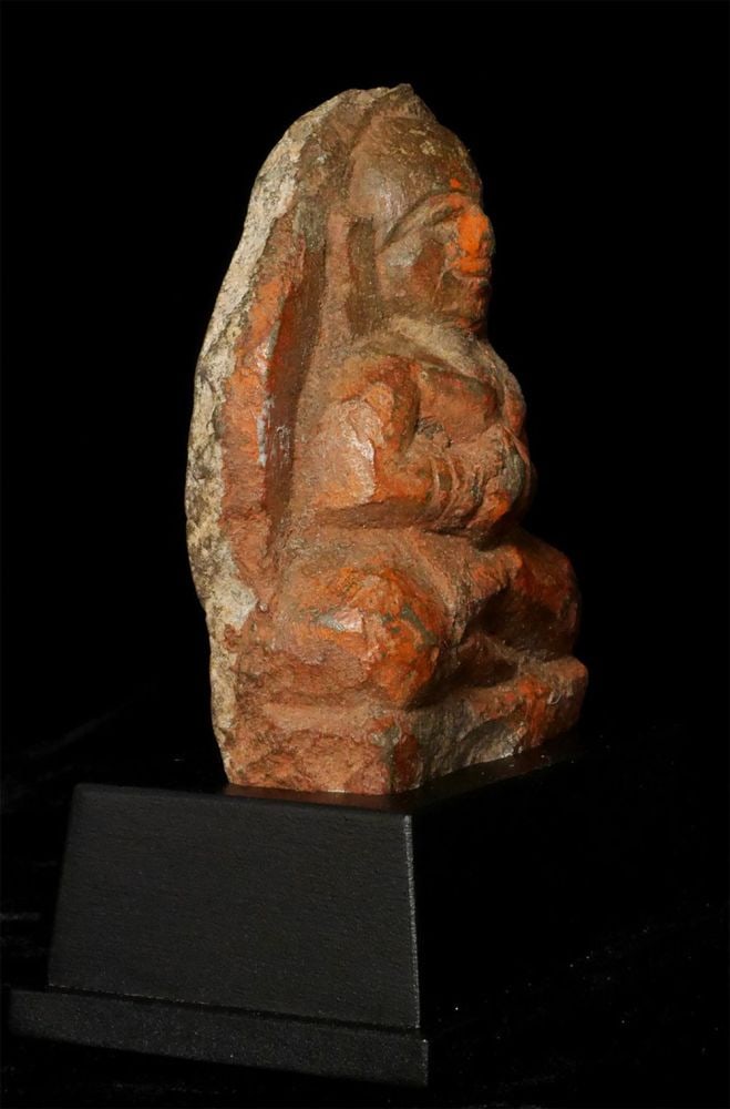 Sensitively carved Nepalese or Indian Devotee. - 3