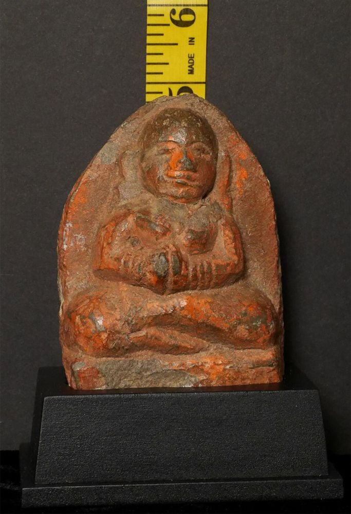 Sensitively carved Nepalese or Indian Devotee. - 7