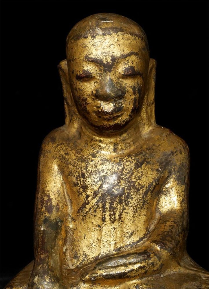 17/18thC or Earlier Stone Burmese Buddha (1 of 8)