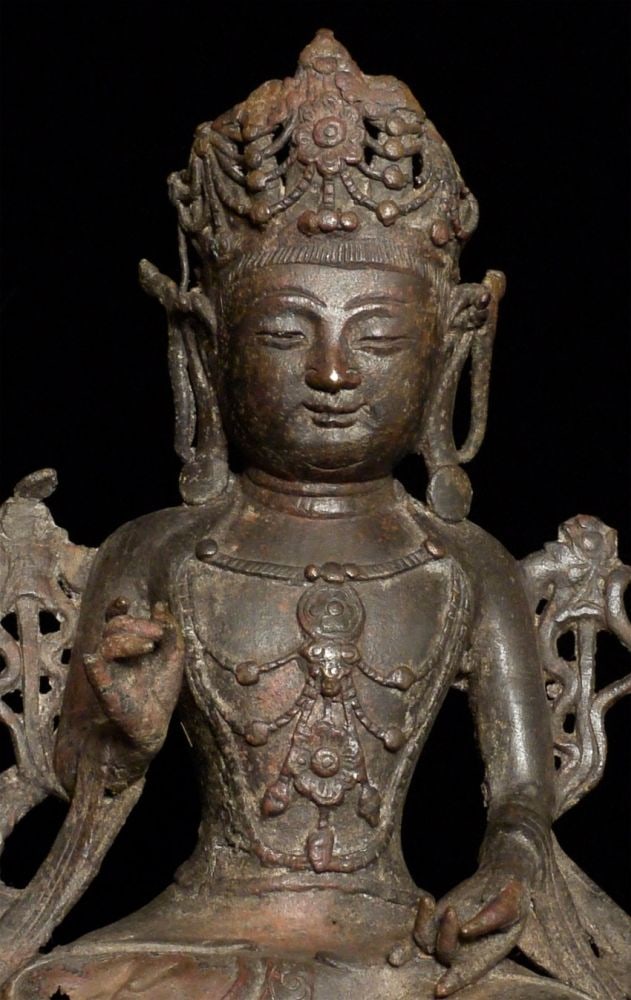 Ming or early Ching Buddha, probably in a fire long (1 of 10)