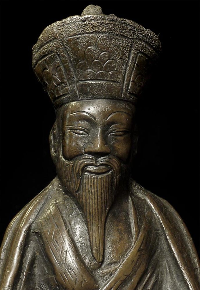 19thC Tibetan or Bhutanese copper alloy figure. (1 of 12)