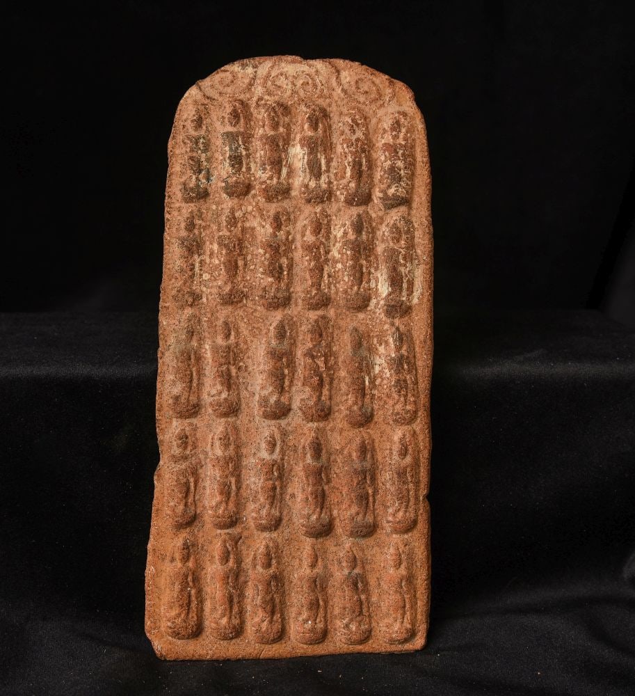 13-15thC Sukhothai Clay Buddha Tablet- An exceptional example- (1 of 7)