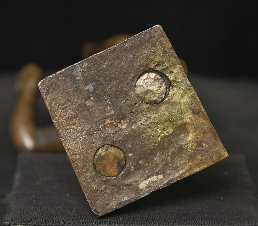 18/19thC Solid-cast bronze Krishna. - 12