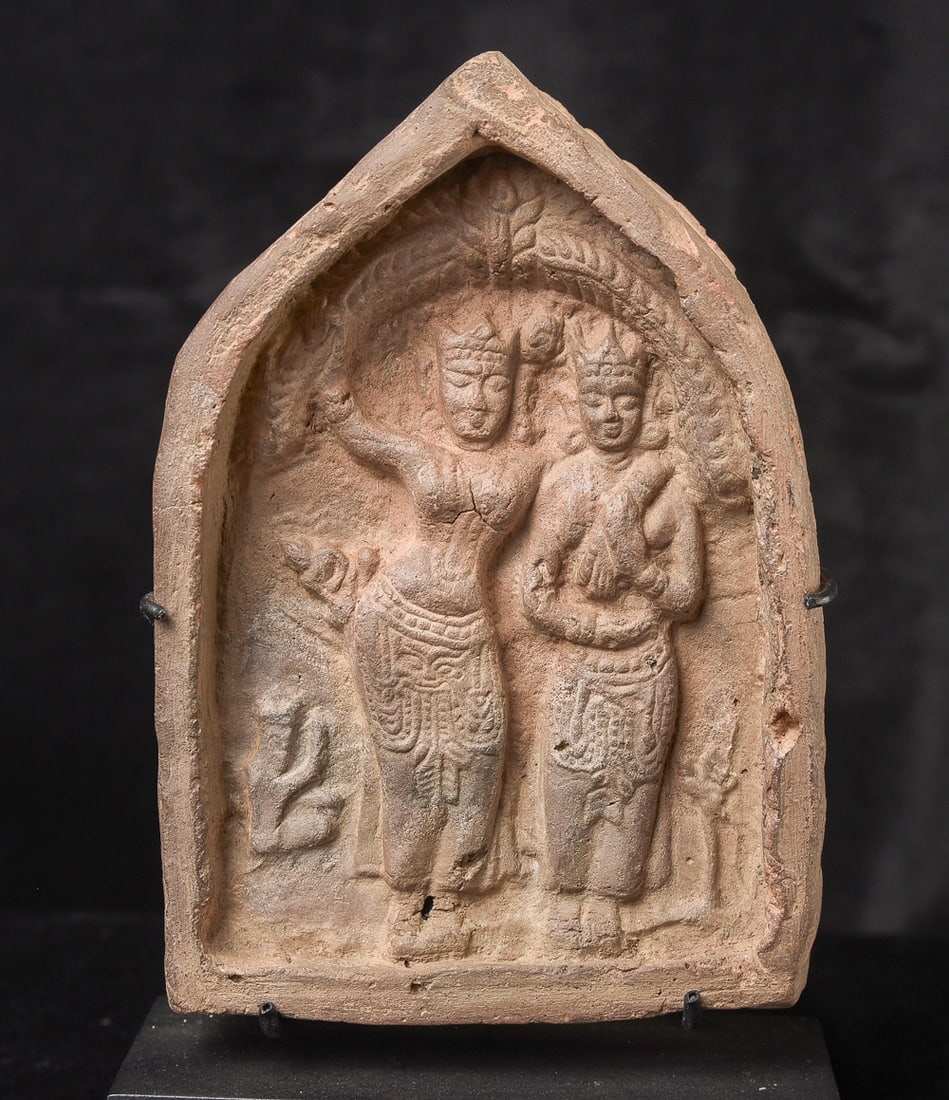 Authentic 11/12thC Pagan Tablet, Birth of the Buddha: Authentic 11/12thC Pagan Tablet depicting the birth of the Buddha from the side of his mother. It's a very rare type. Stands 6 inches tall, 4 inches wide, and 1-1/8 inches deep. No damage or repairs.