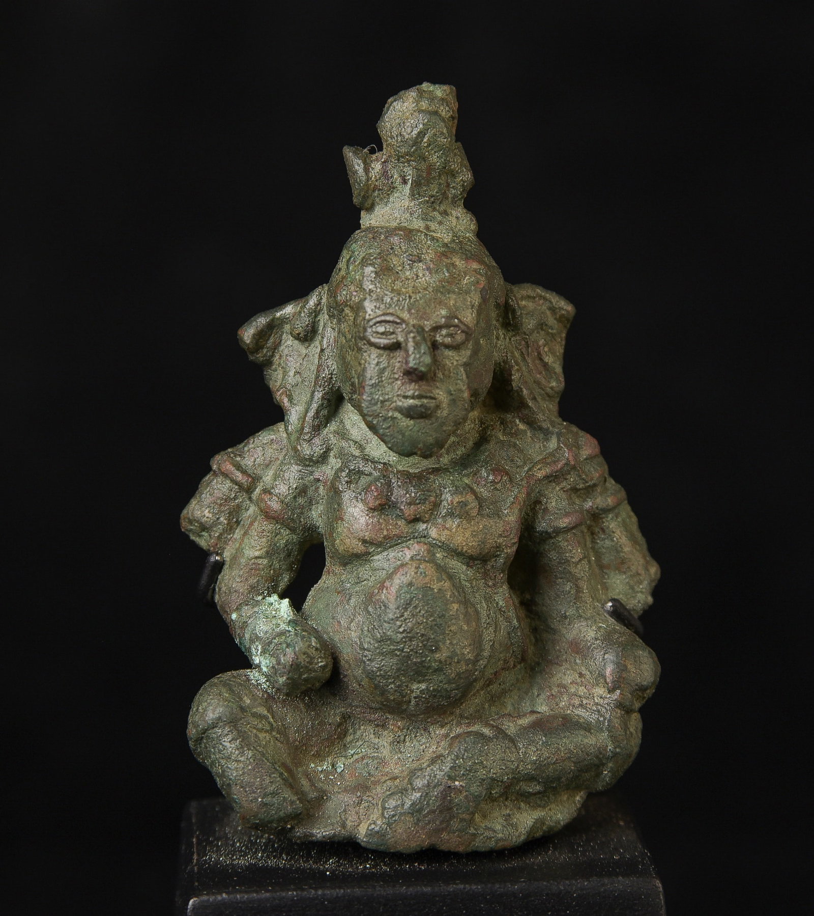 Very early solid cast bronze Ganesh- likely 1000+ years old- unique: Very early Ganesh- likely 1000+ years old years old. Came to me with a group of Gandharan objects. Likely the earliest bronze The striking thing about him is his "human" face and lack of a trunk. Afte