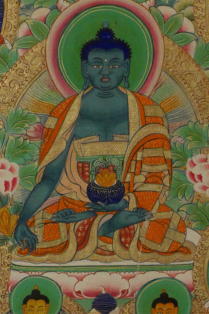 Beautifully Vivid, Detailed Mongolian Thangka (1 of 11)
