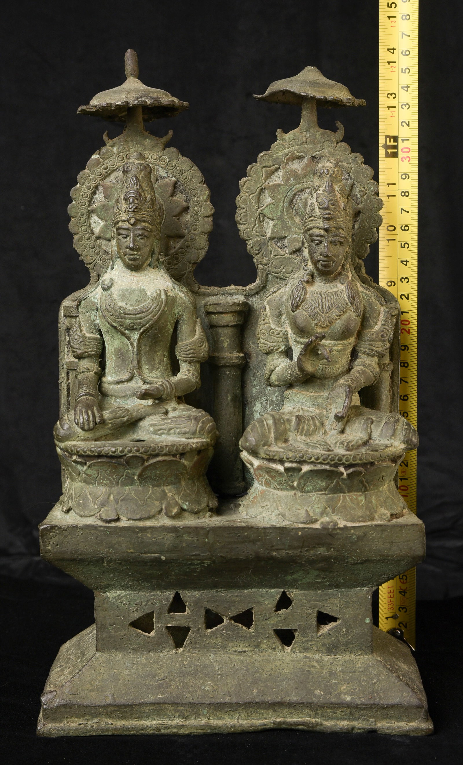 Rare Early Javanese double Deity. Large, Powerful Altar- Authentic! - 2