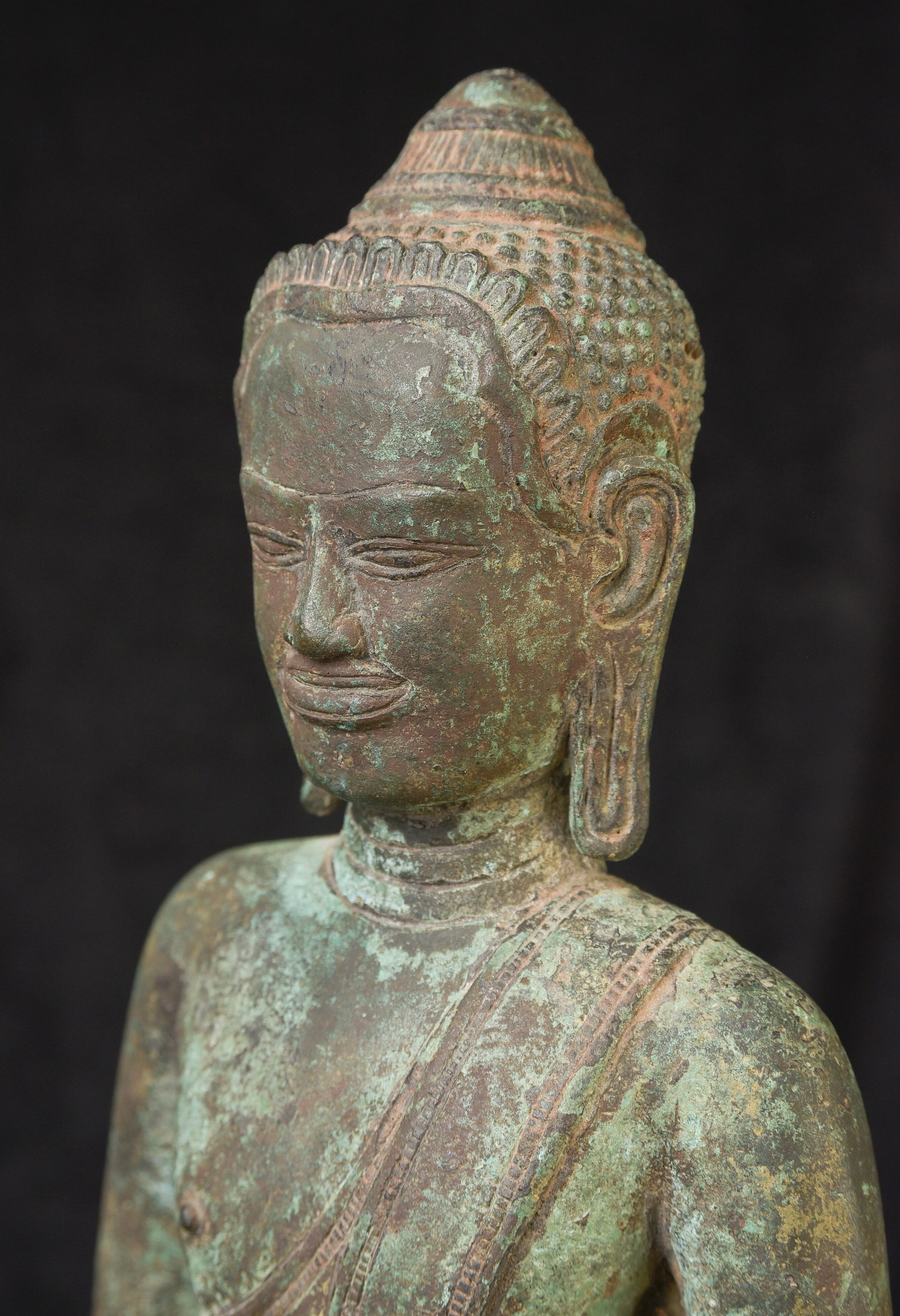 Large Antique Thai bronze Buddha. - 10
