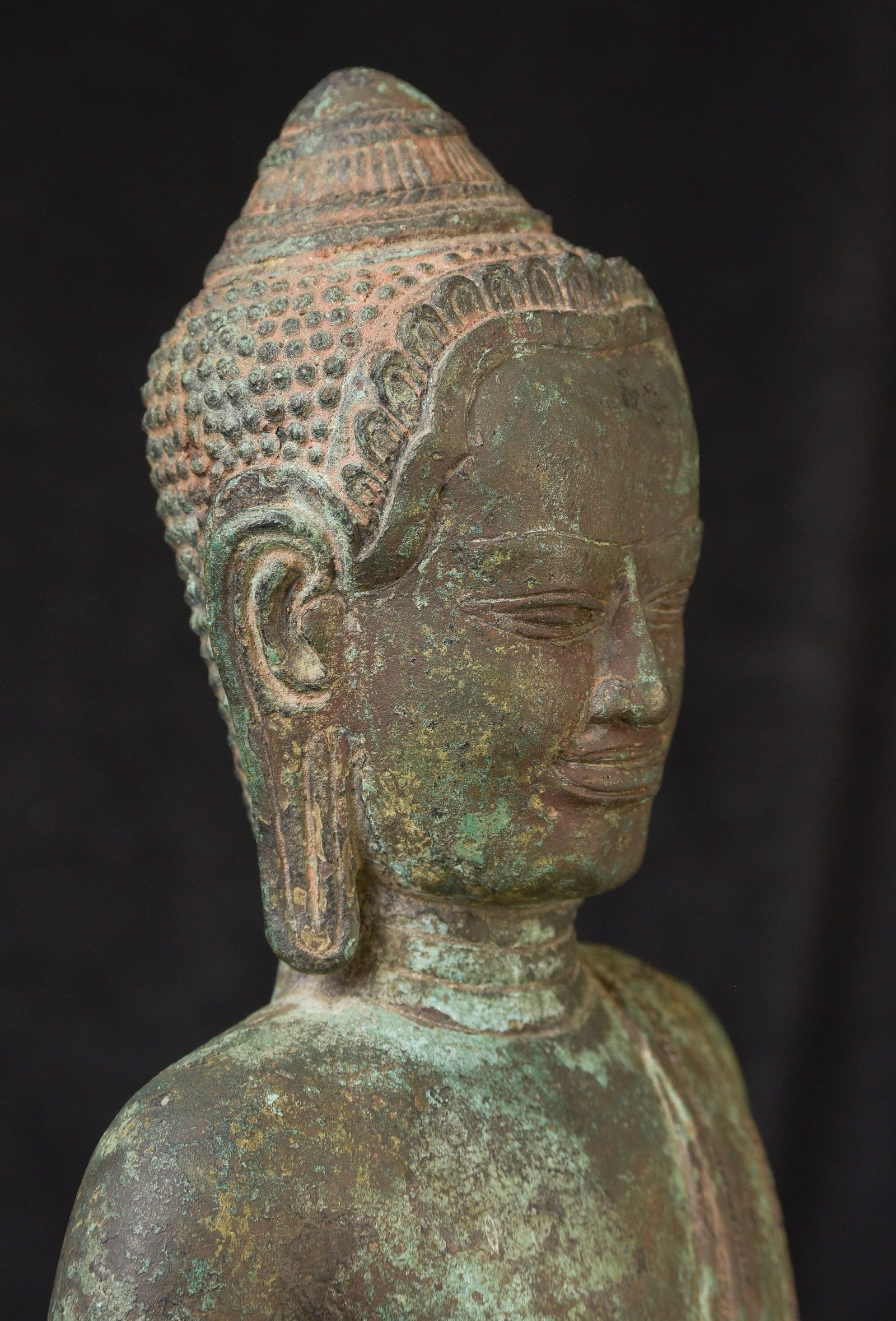Large Antique Thai bronze Buddha. - 11