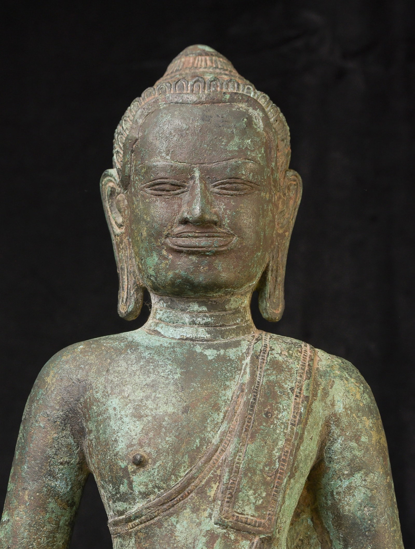 Large Antique Thai bronze Buddha. - 13