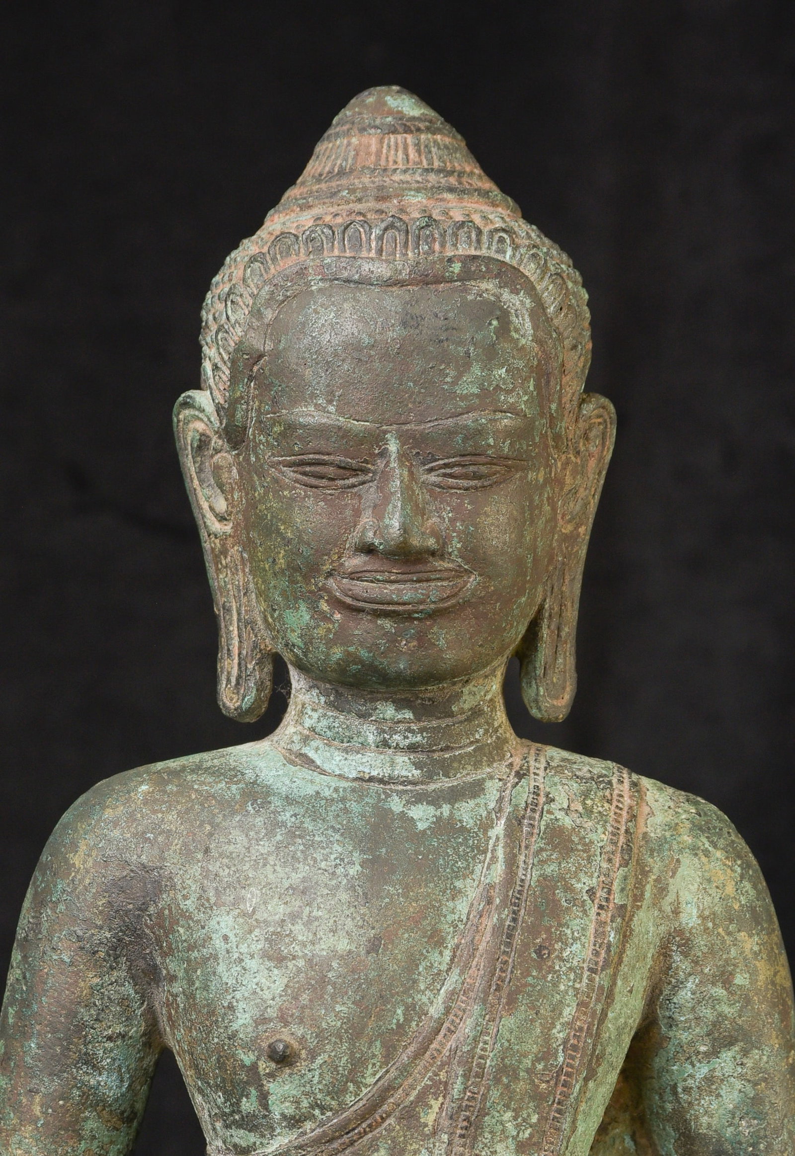 Large Antique Thai bronze Buddha. - 8