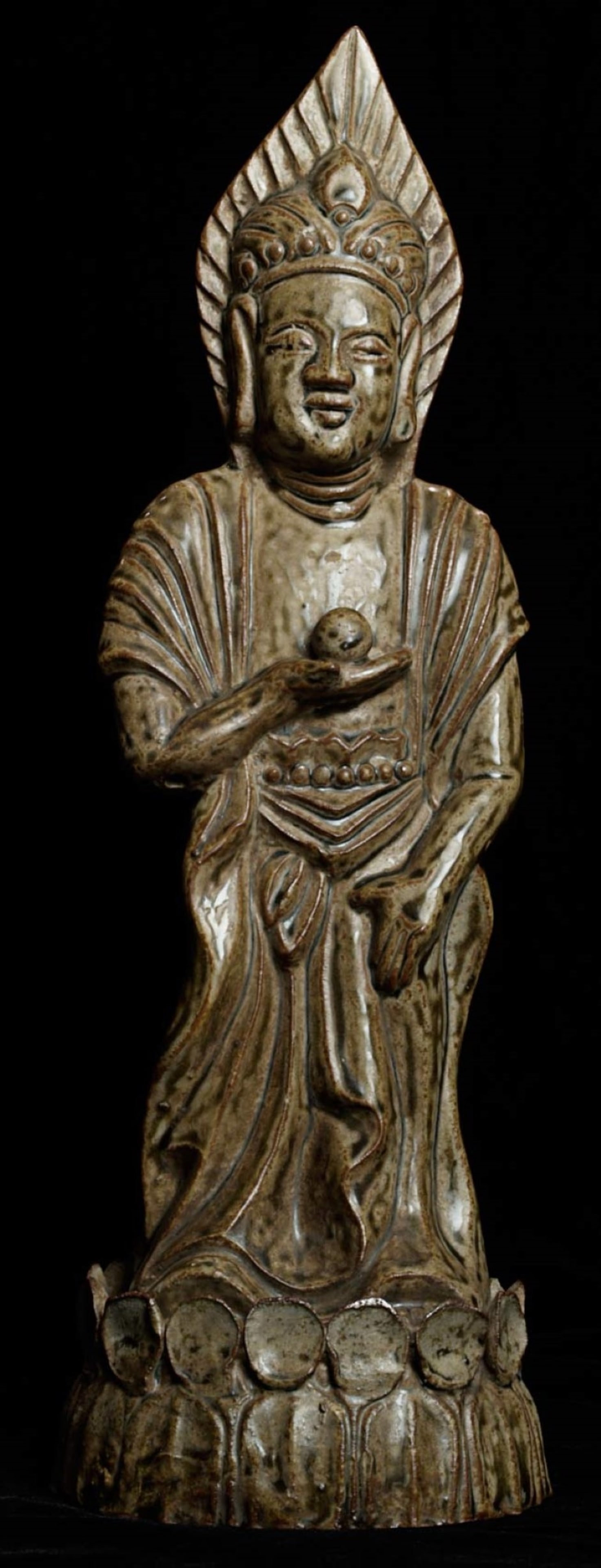 A rare, Korean Celadon (?) Quan Yin-Large at 15.5 inches- RARE (1 of 5)
