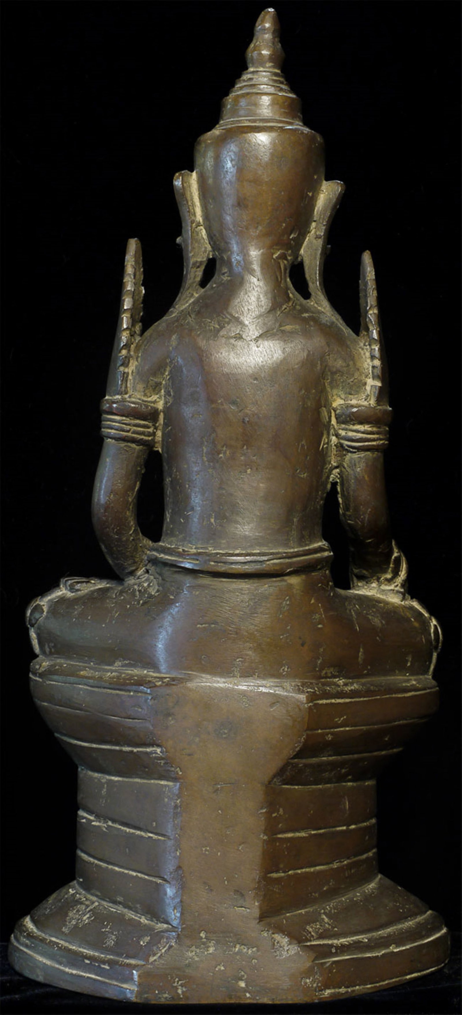 Large antique Burmese bronze Buddha. - 5