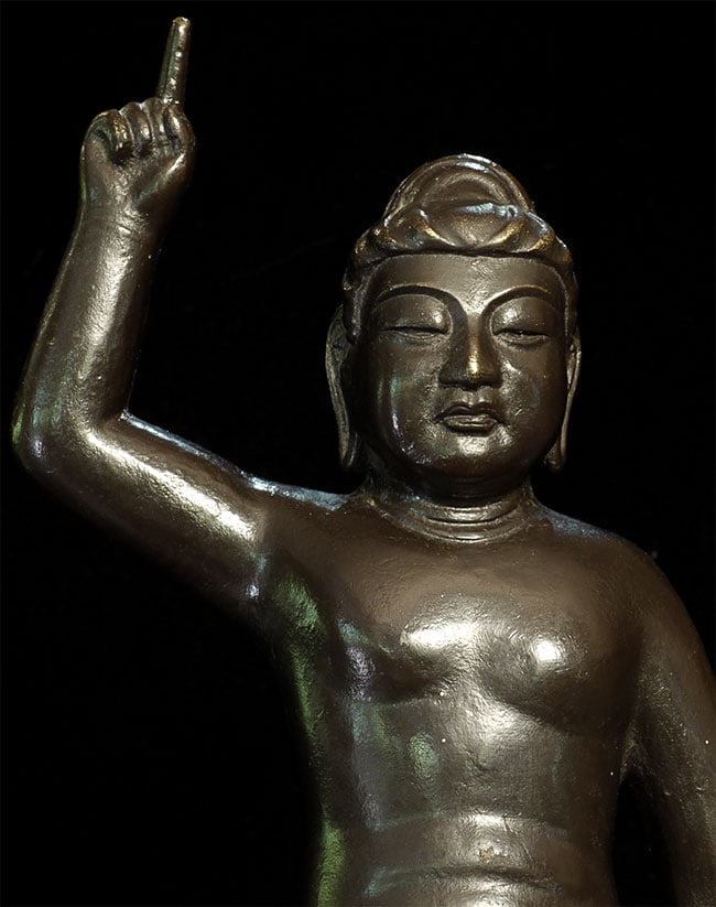Large Japanese Baby Buddha, 13-7/8" tall-Exceptional quality!!!: Giant Antique Japanese Baby Buddha. Meiji or Edo. Quite substantial at 13 7/8 inches tall. Best quality.Close to twice the size of most typical ones from this period. Beautifully cast with, an