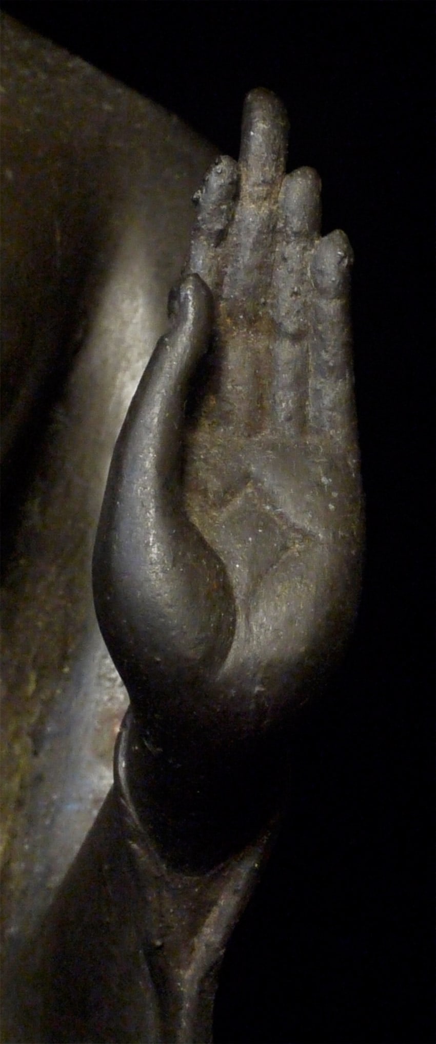 Tall 19thC Sukhothai Walking Buddha w/ Base - 5