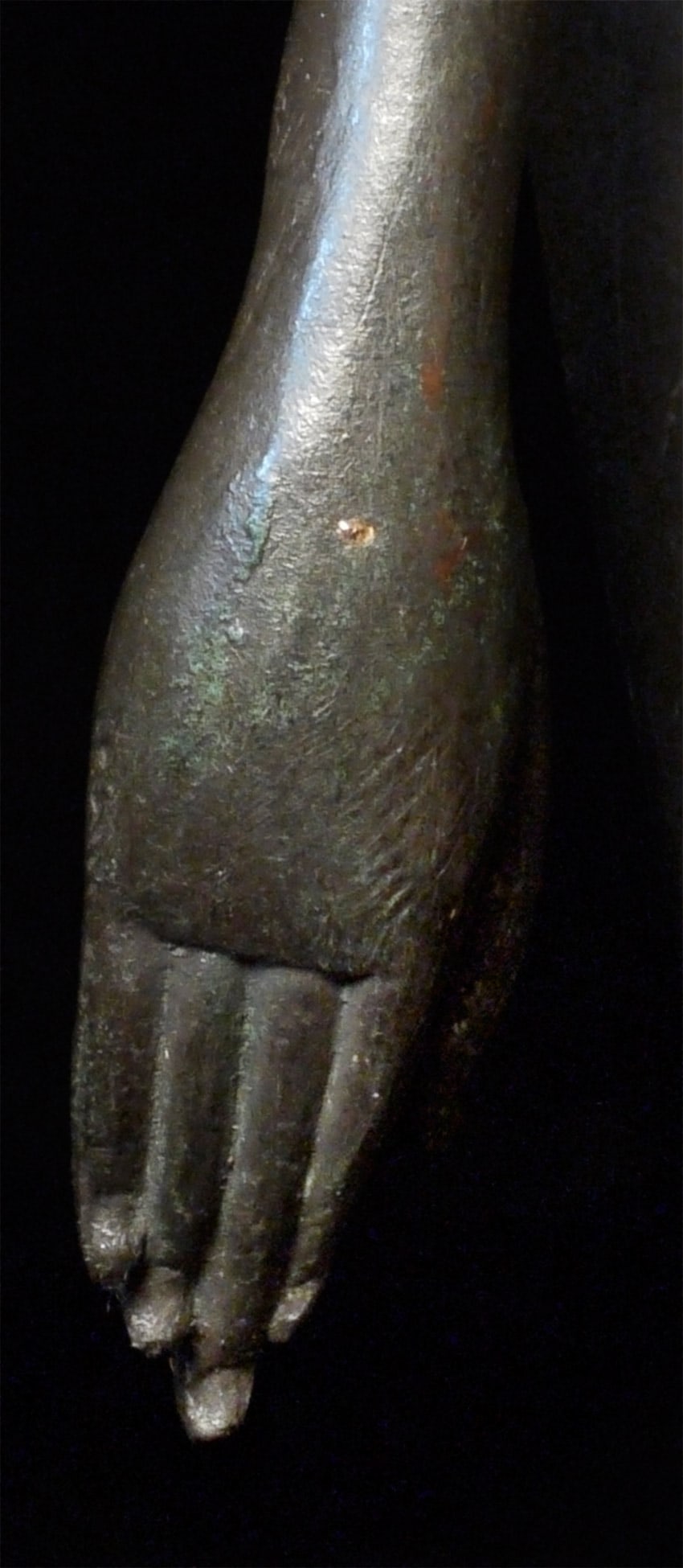 Tall 19thC Sukhothai Walking Buddha w/ Base - 7