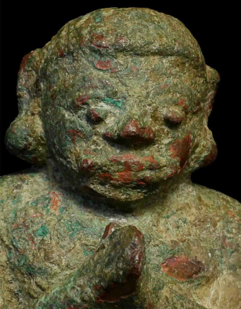7-11thC Cambodian Giant Kneeling in Devotion-Rare, Animated - 6