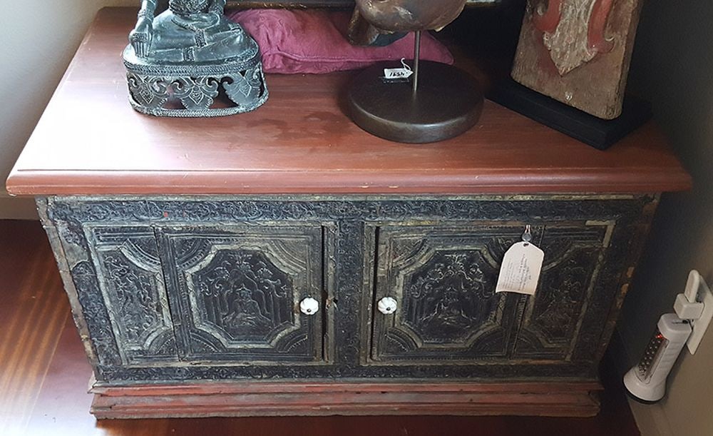 19thC Thai Temple Chest covered with Buddhas (1 of 1)