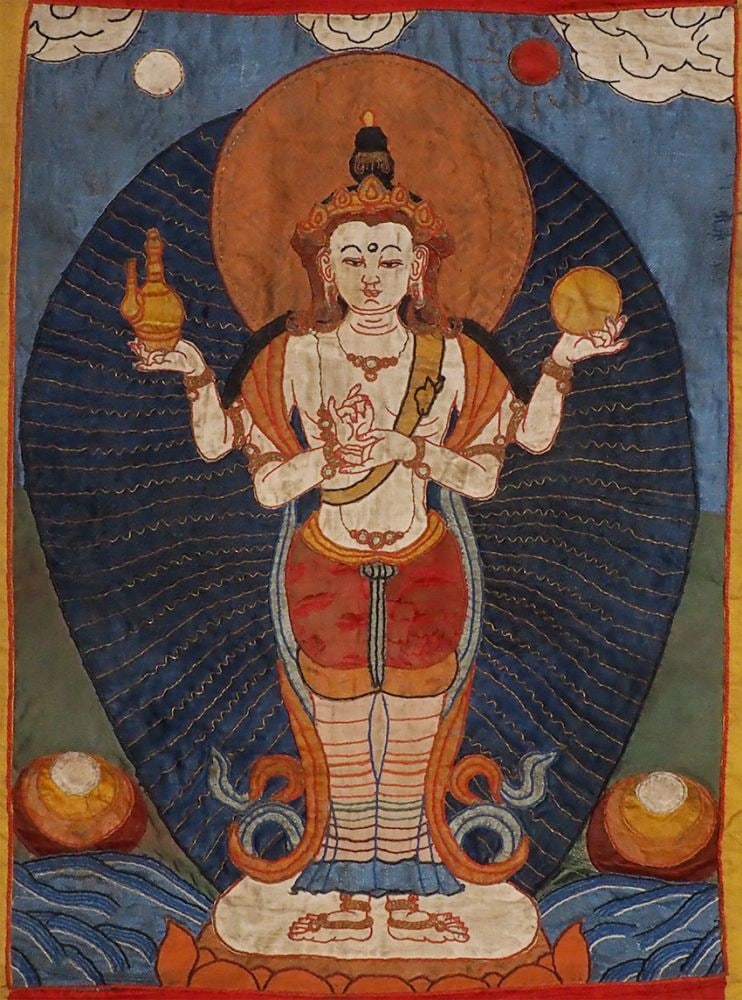 Fine Mongolian applique Thangka. - 2