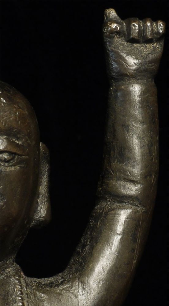 A 16th/17thC solid cast Chinese Ming Bronze Baby - 8