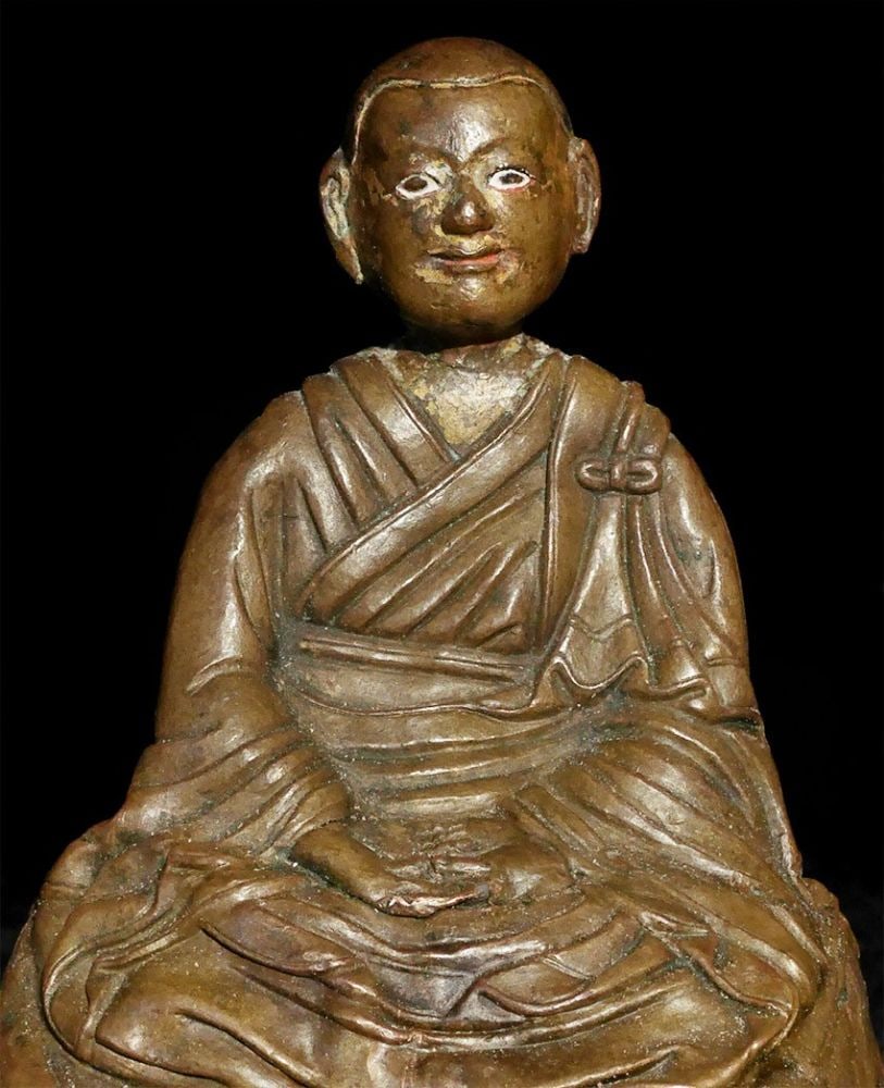 19thC/earlier Tibetan Monk made of copper- lovely! (1 of 7)