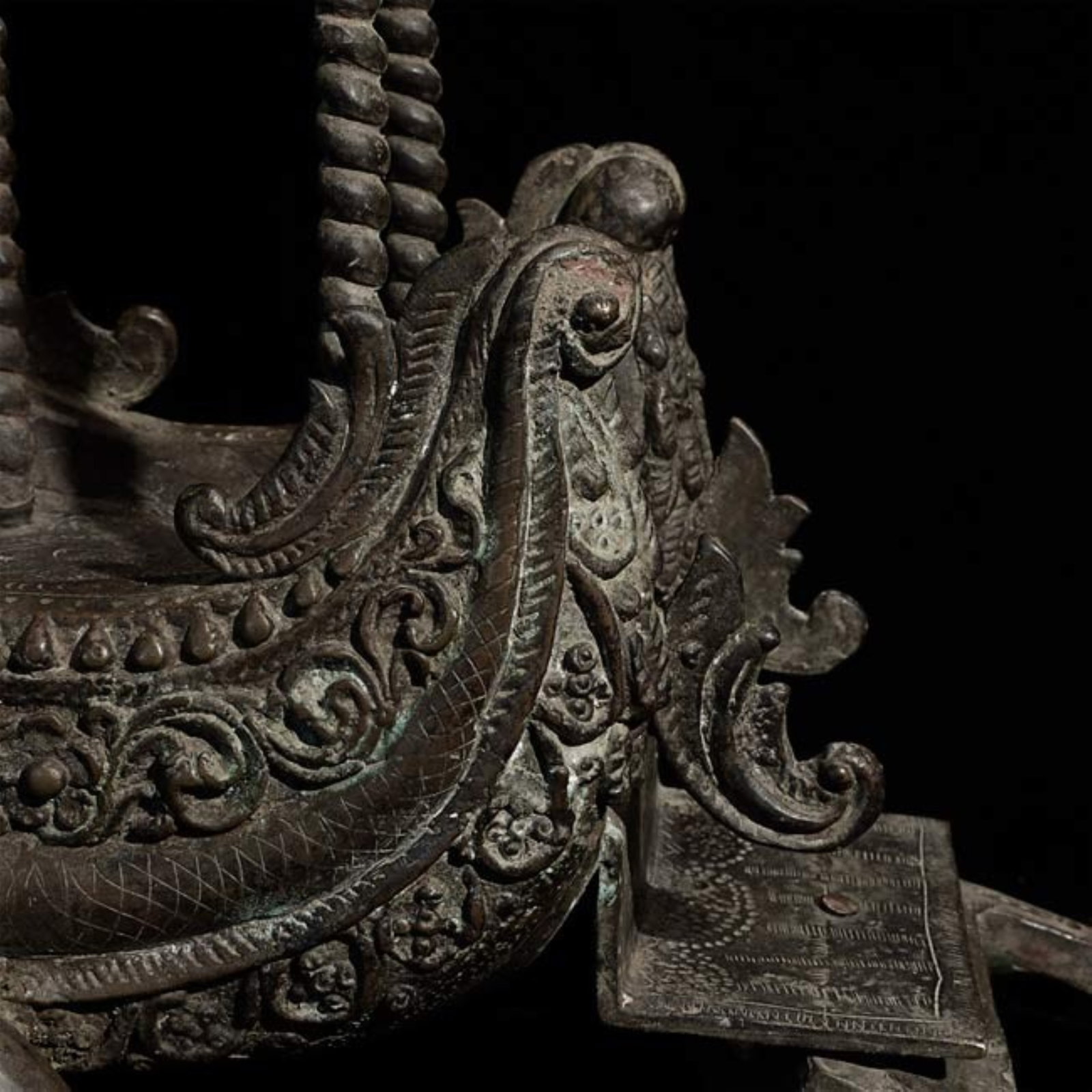 14/15thC/later Indonesia or Java Bronze Cart- Buddhist/Hindu - 10