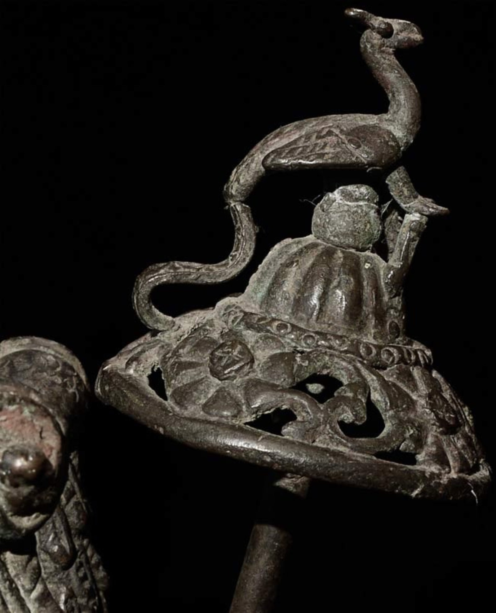 14/15thC/later Indonesia or Java Bronze Cart- Buddhist/Hindu - 5