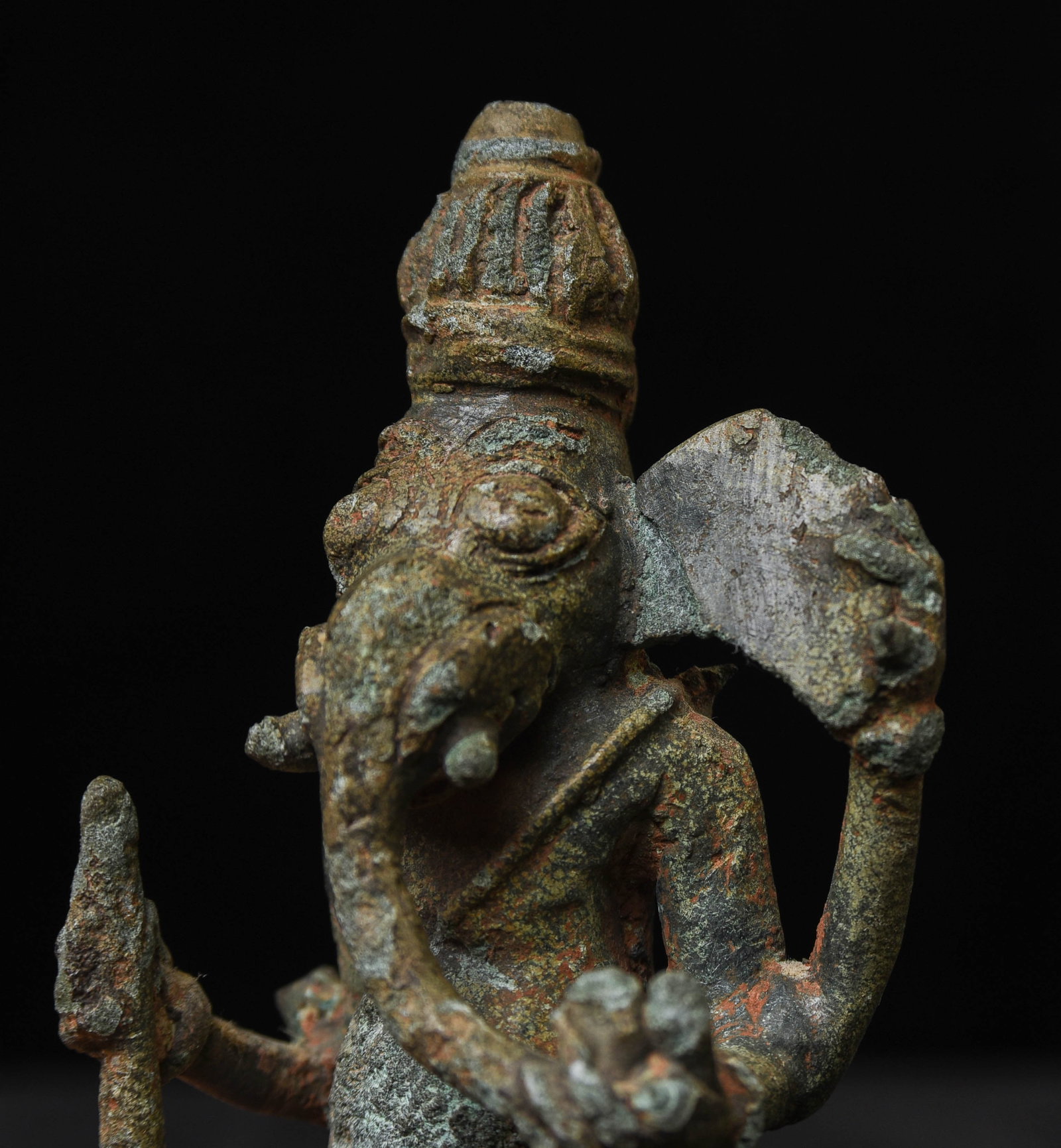 9thC. Bronze Ganesh from Java-Extremely rare, solid cast .-Special- Personal favorite - 13
