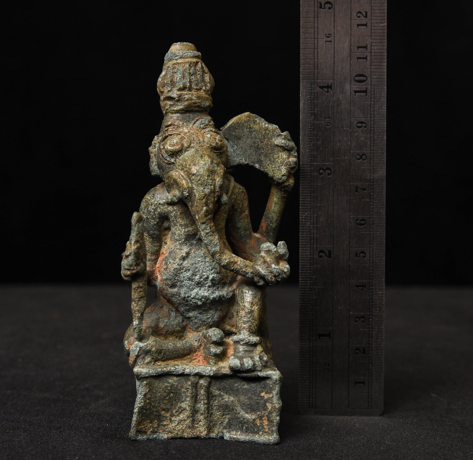 9thC. Bronze Ganesh from Java-Extremely rare, solid cast .-Special- Personal favorite - 16