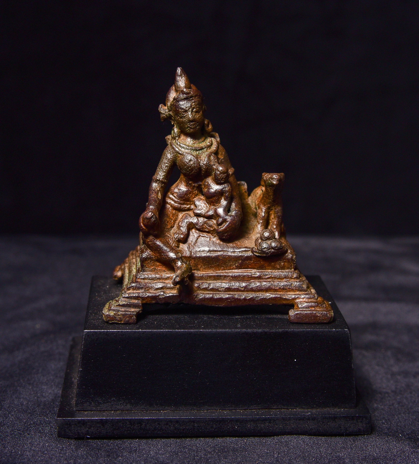 10th/11thC Indian Bronze Ambika Pala (1 of 11)