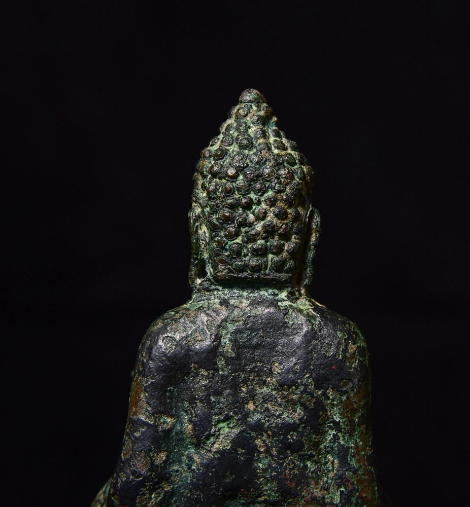 10thC or earlie Thai Buddha. Solid cast in a very early method. - 5