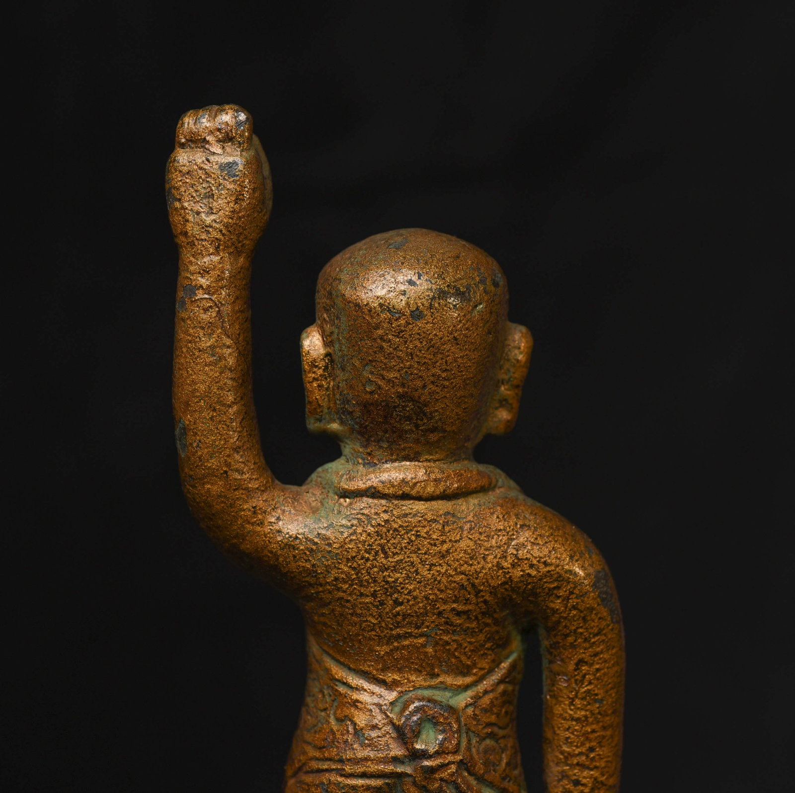 15/16thC solid cast Chinese Ming Bronze Baby Buddha. Nice Example! - 15