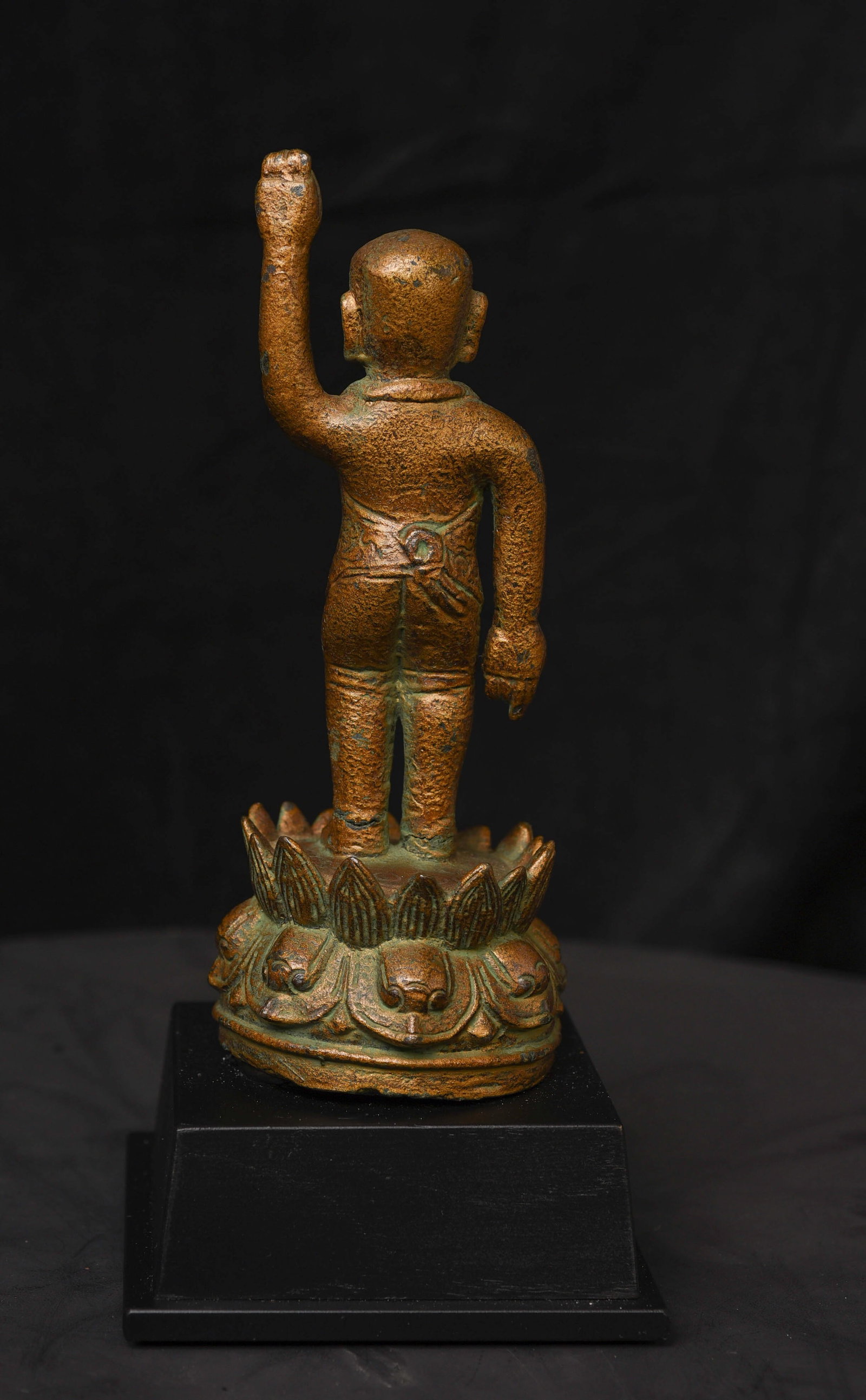 15/16thC solid cast Chinese Ming Bronze Baby Buddha. Nice Example! - 5