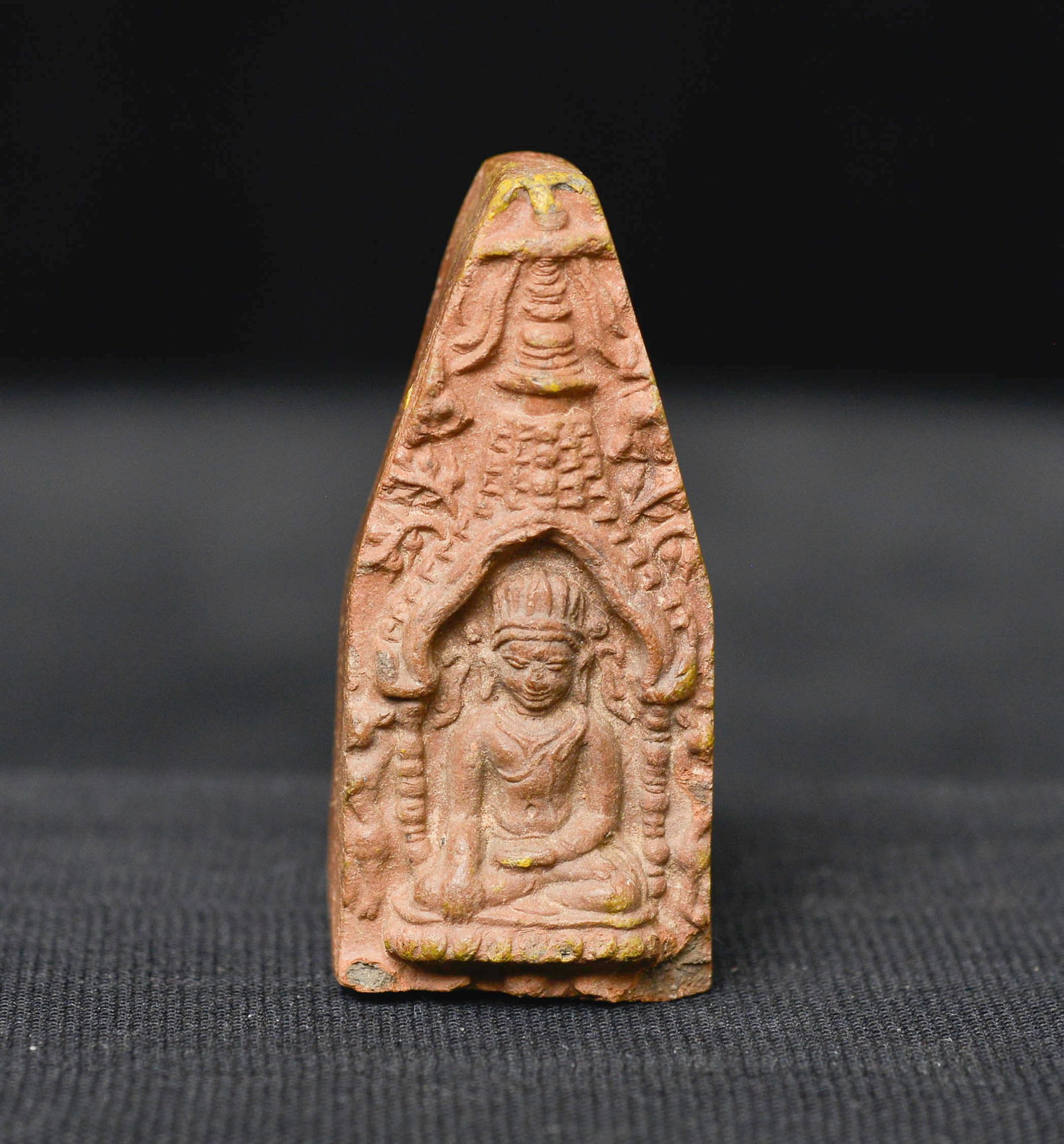 12/13thC Pagan Burma Miniature Buddha Stele on custom base. World Class (1 of 9)