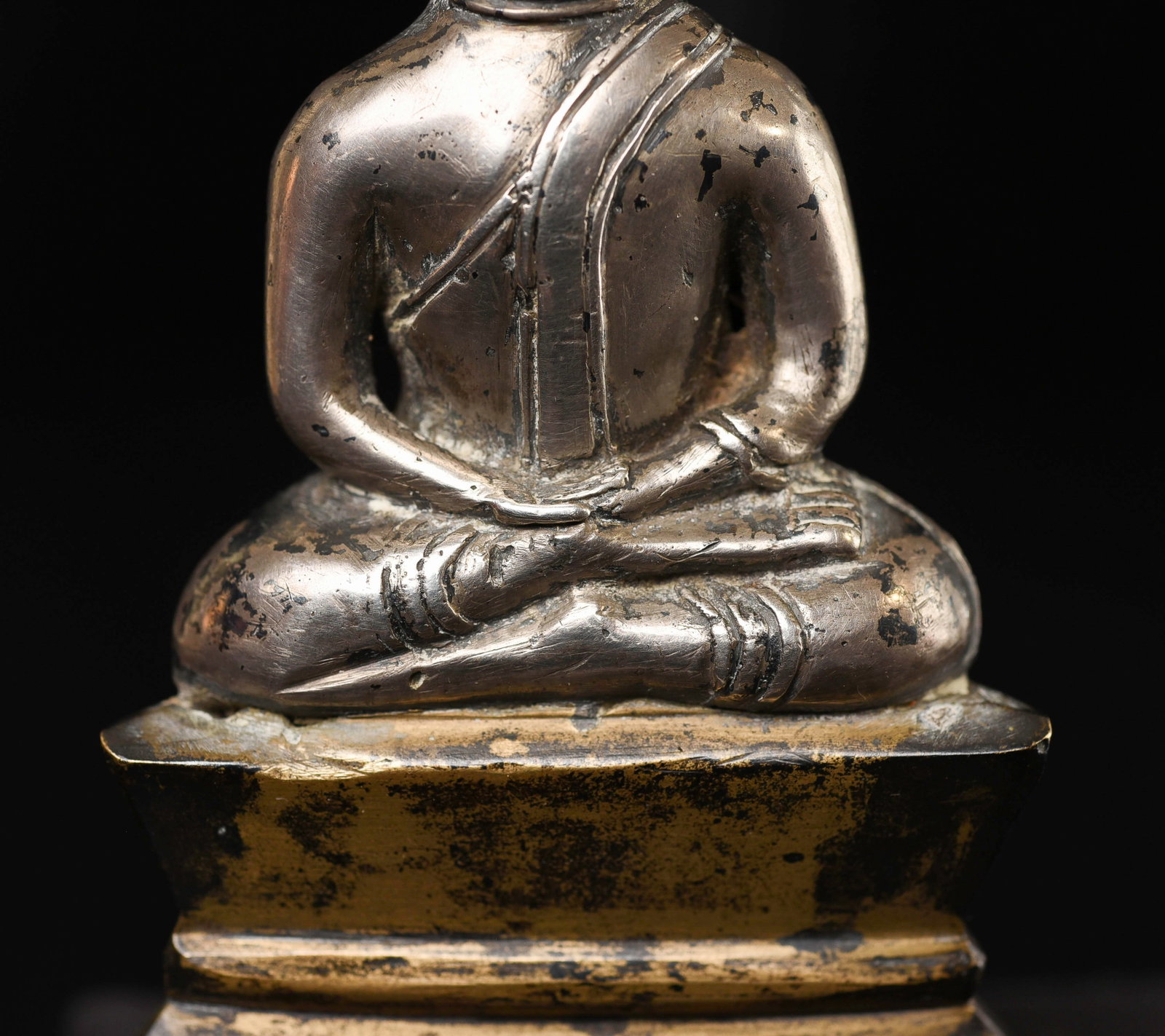 18/19thC Silver Cambodian Buddha. - 12