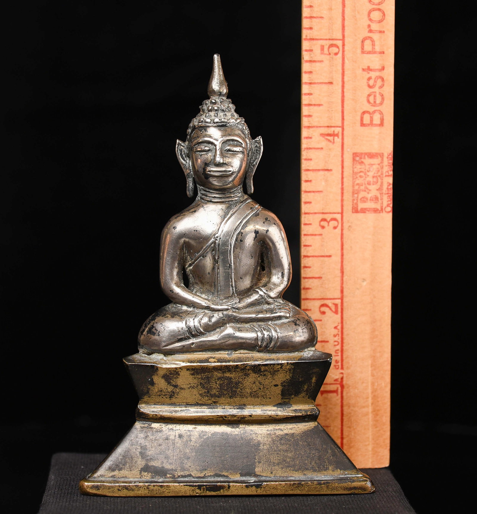 18/19thC Silver Cambodian Buddha. - 2