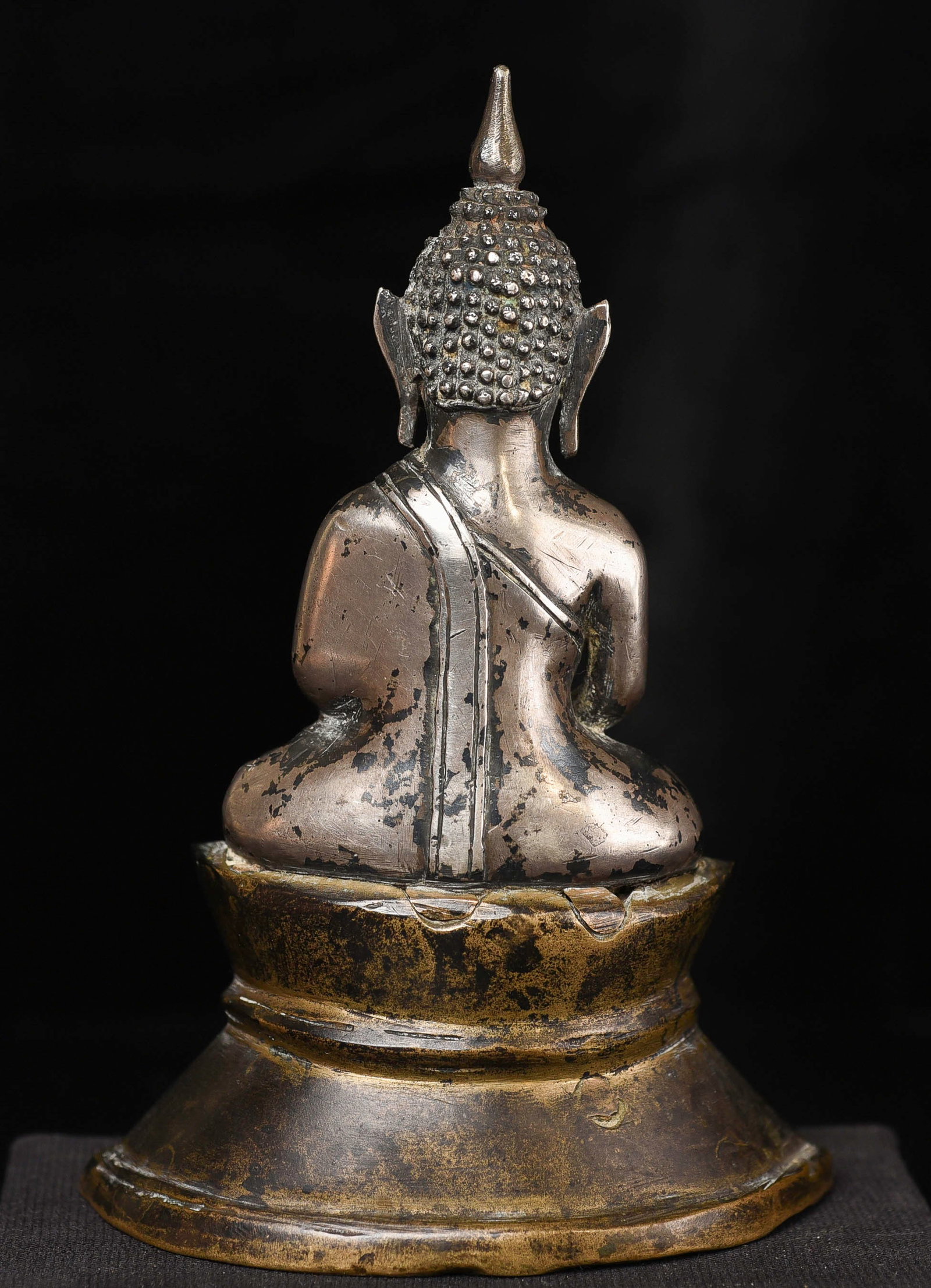 18/19thC Silver Cambodian Buddha. - 5