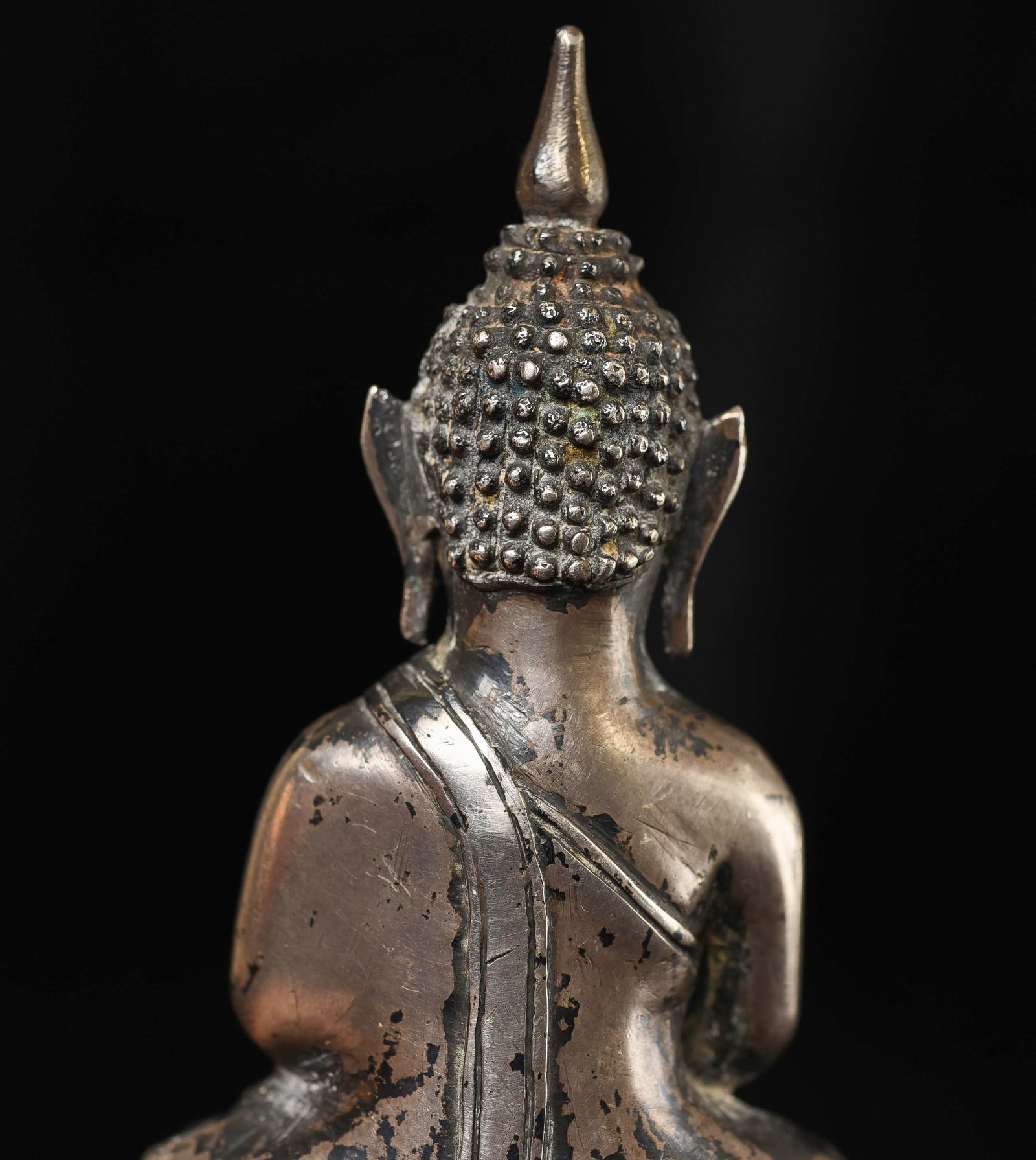 18/19thC Silver Cambodian Buddha. - 6