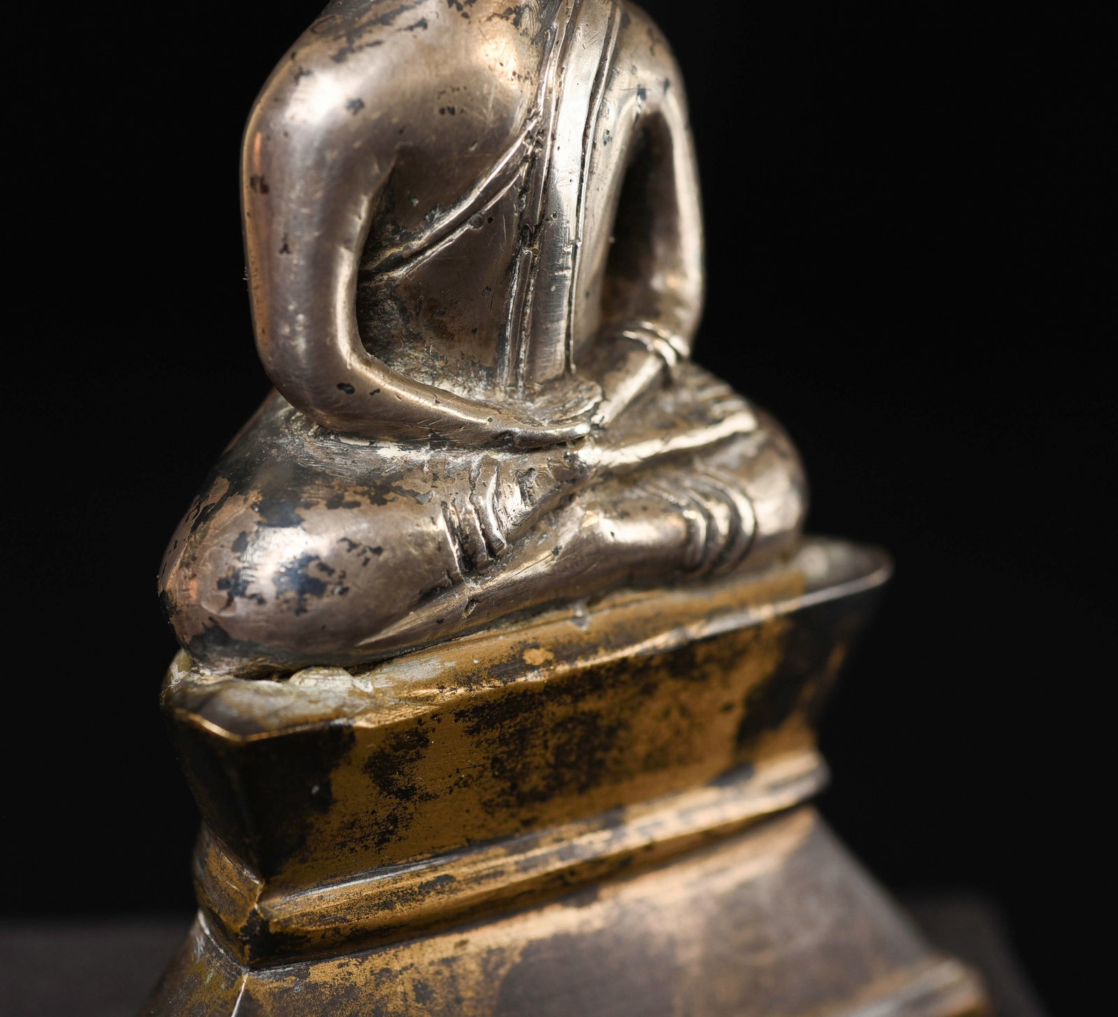 18/19thC Silver Cambodian Buddha. - 8