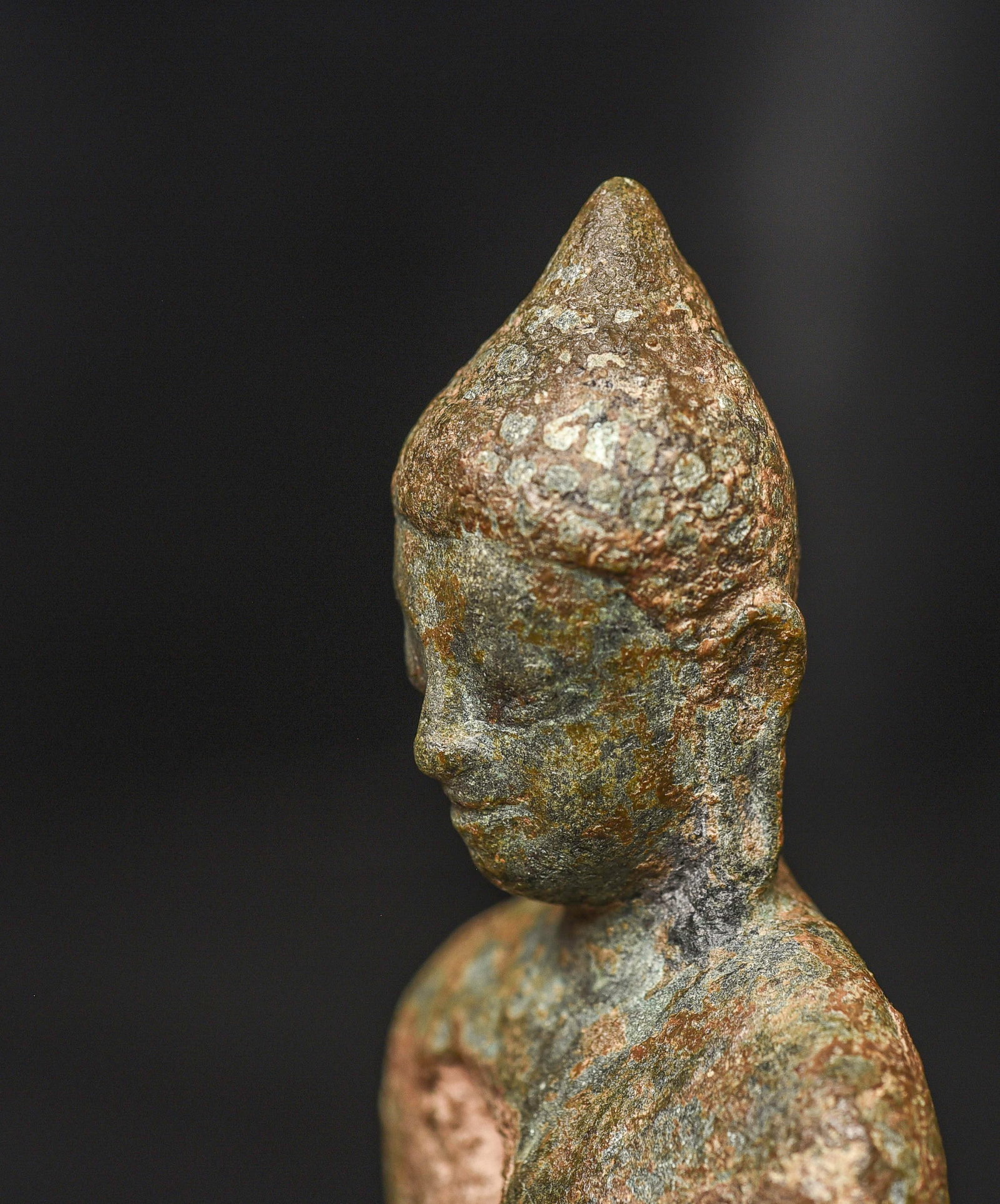 Solid-cast Thai bronze Buddha from the earliest period. - 12
