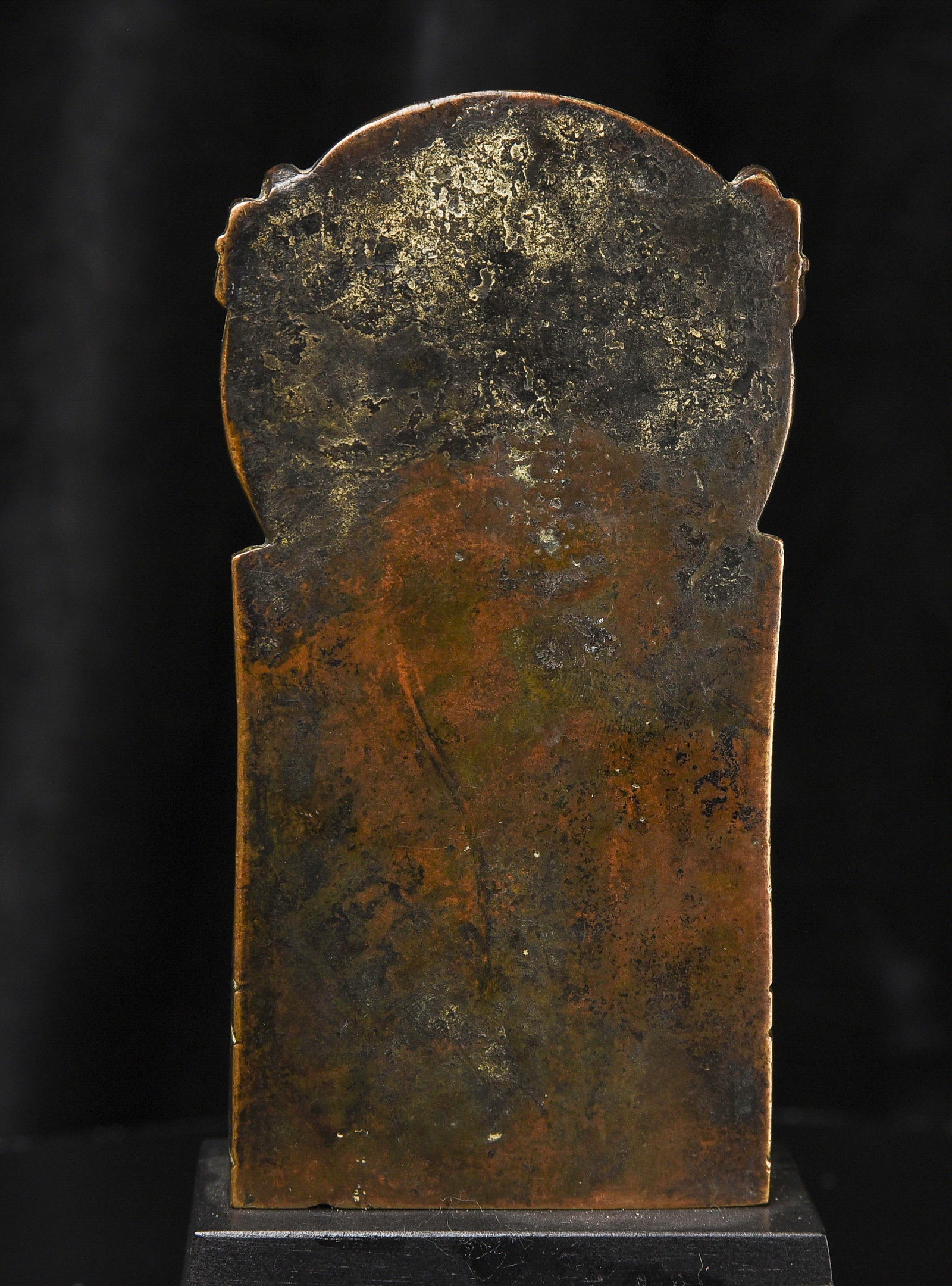 17/18thC Indian Bronze Buddha Stele. - 4