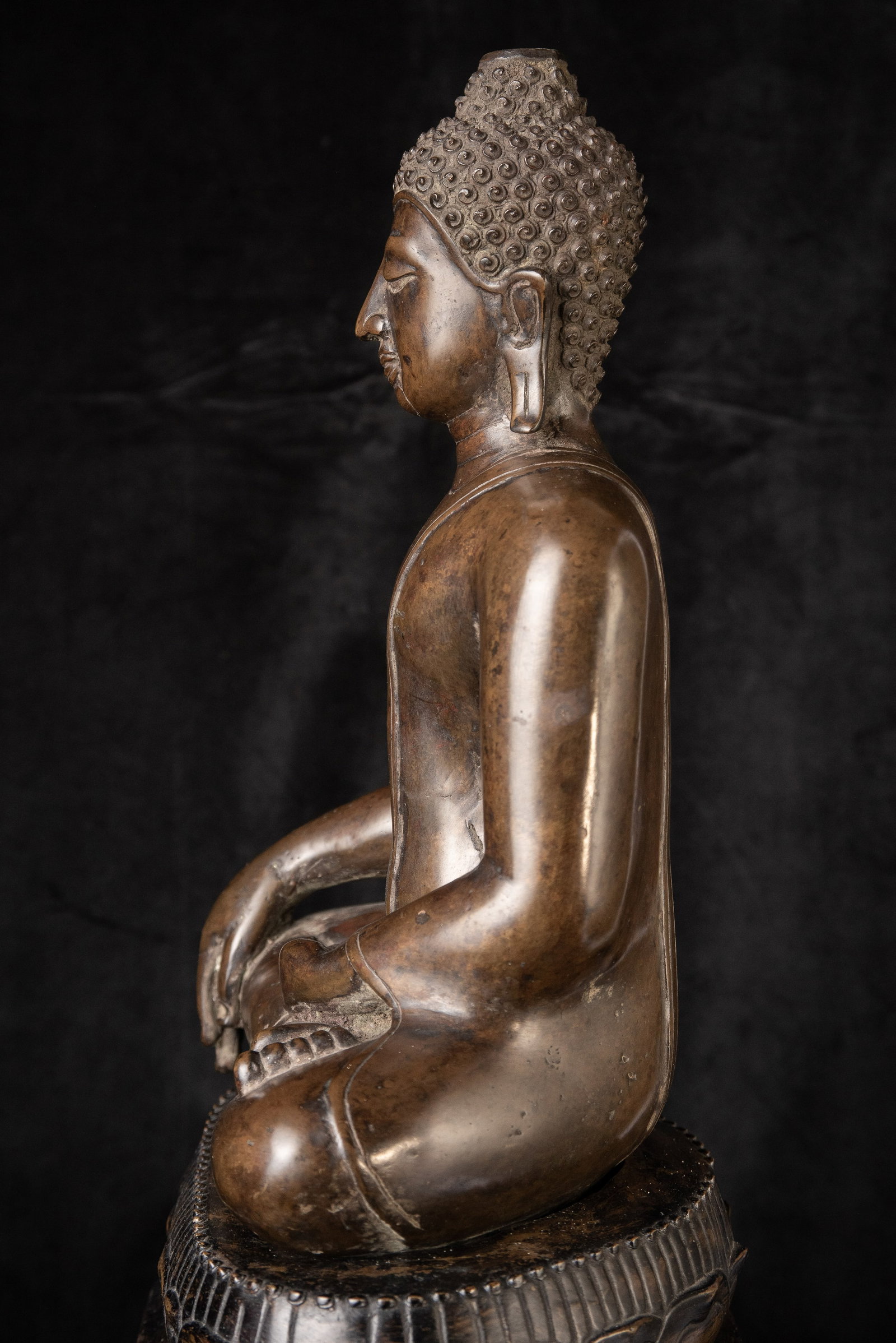 Large Thai bronze Buddha. - 4