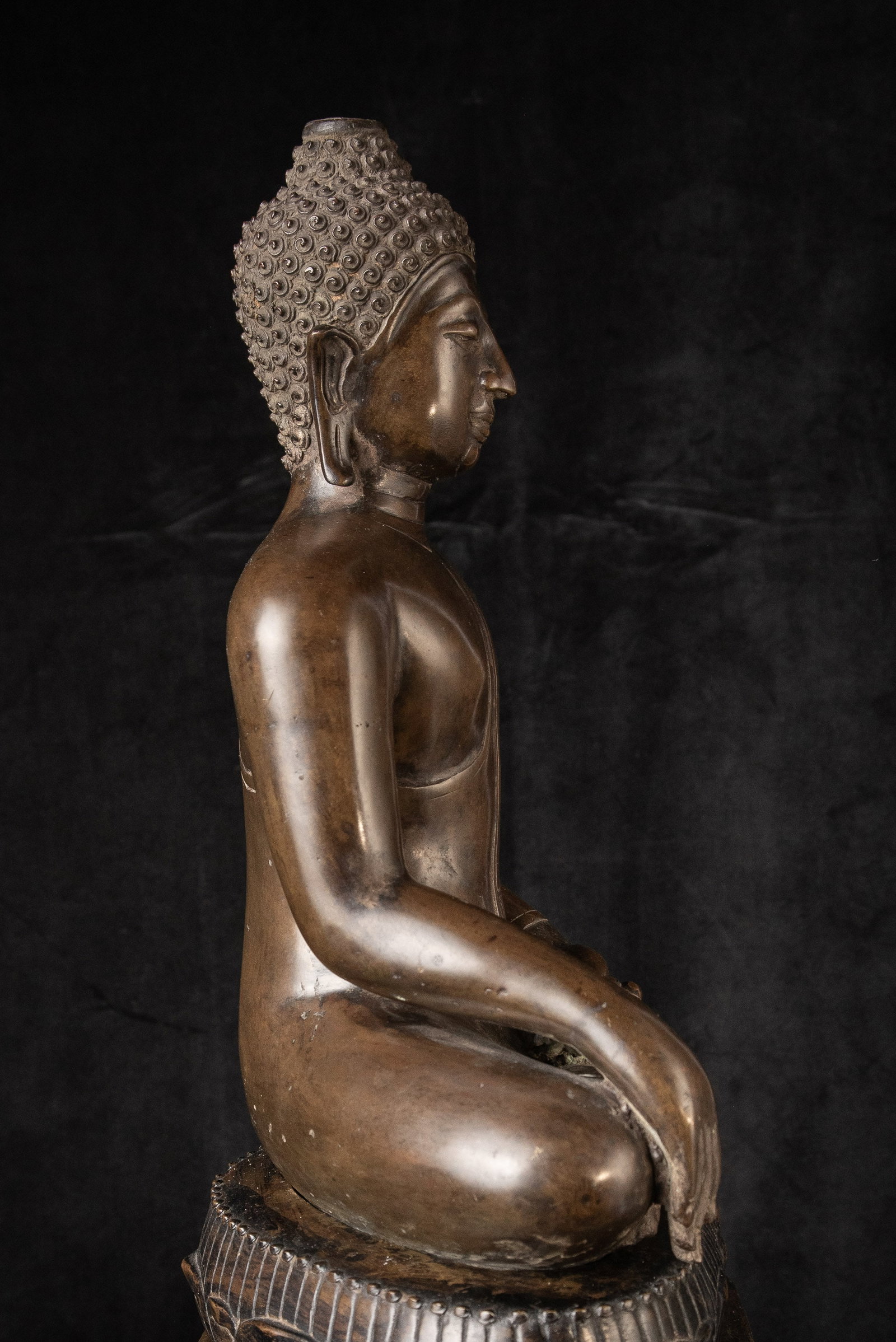 Large Thai bronze Buddha. - 8