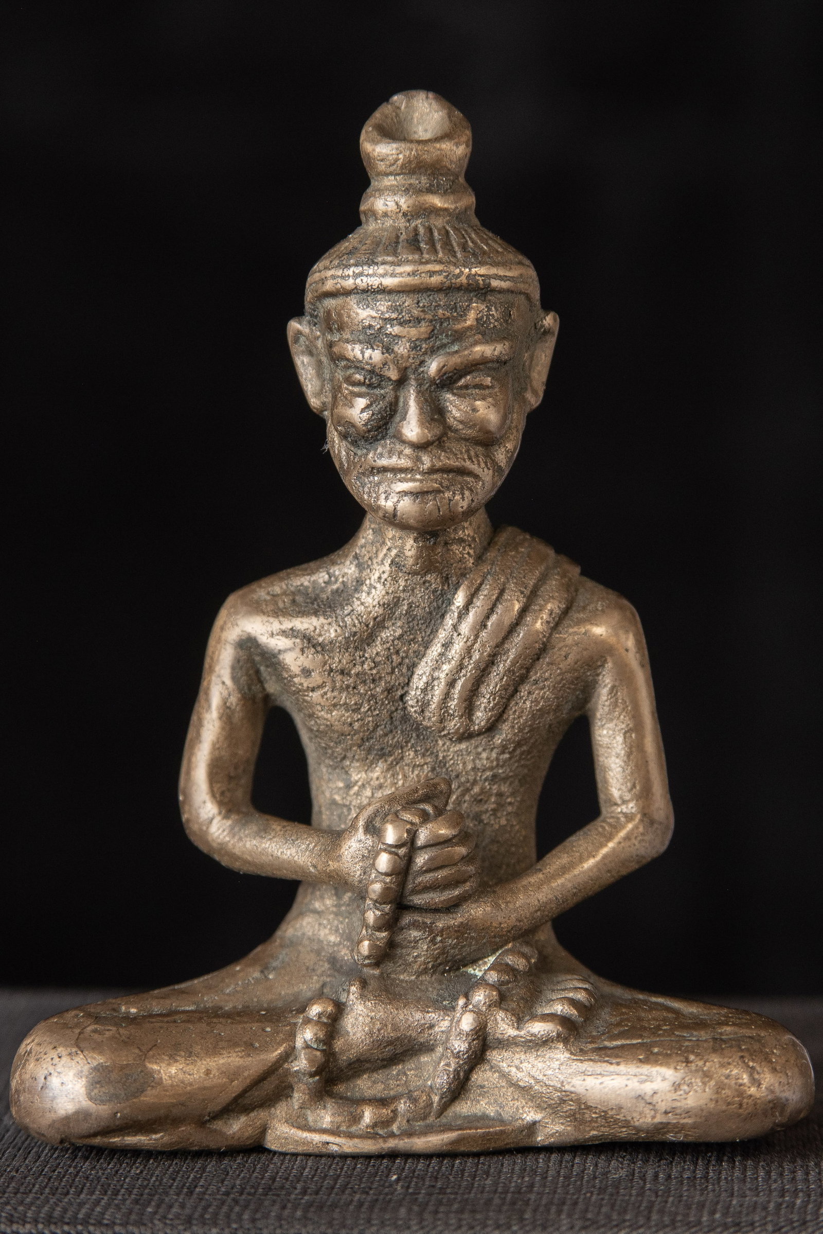 Antique Chinese silver or silver alloy starving Buddha. Probably 19th century or earlier.: Antique Chinese silver or silver alloy fasting or starving Buddha. Very finally sculpted, cast and finished looks to have good age and it is probably 19th century or earlier. It is very expressive