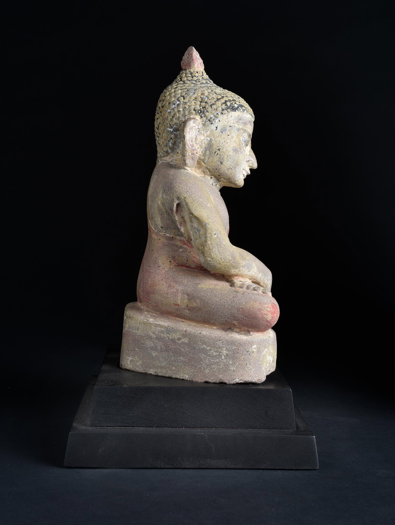 Exceptional Burmese Pagan Stone Buddha. Deep Meditative Expression - 2