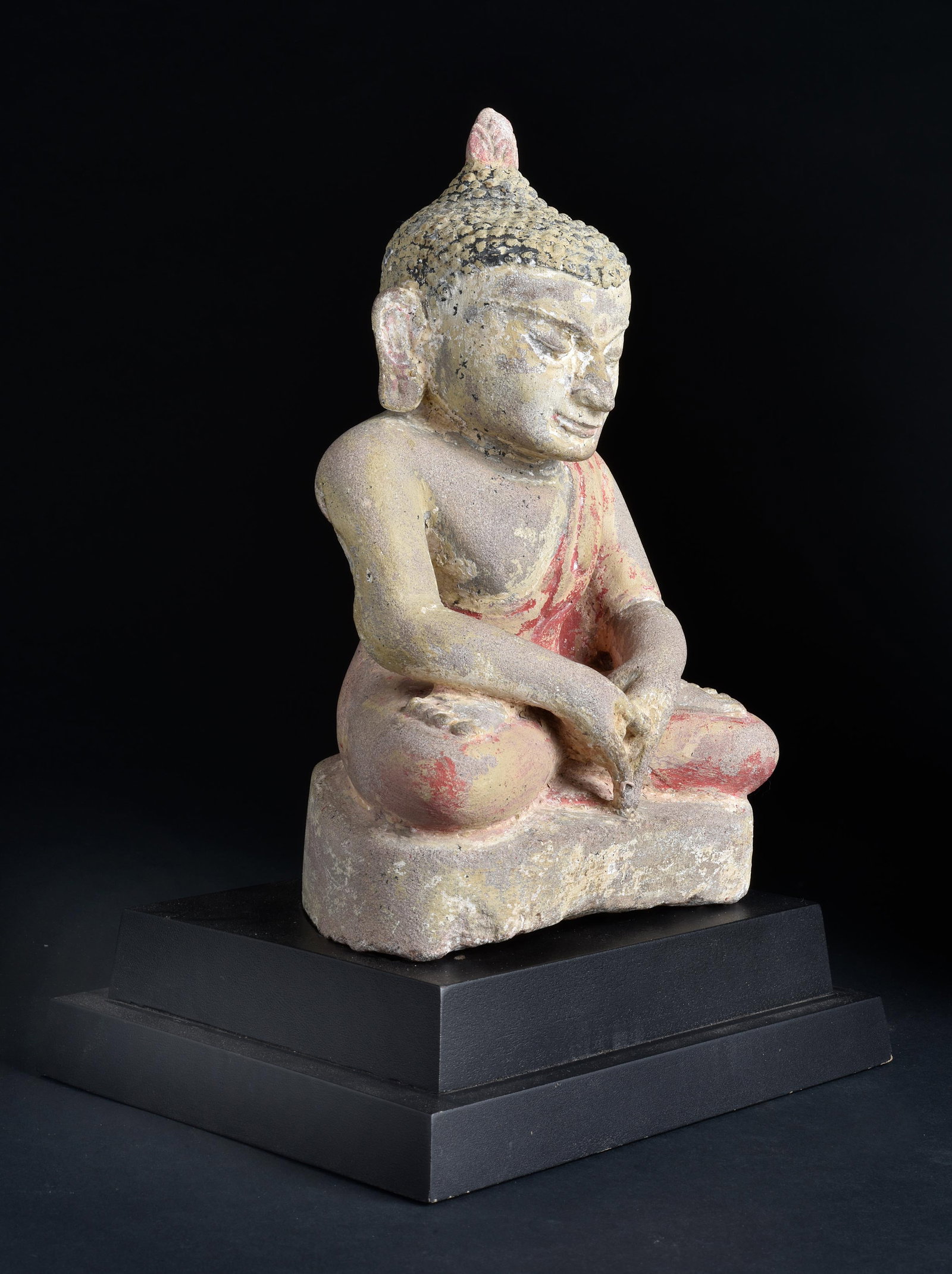 Exceptional Burmese Pagan Stone Buddha. Deep Meditative Expression - 9