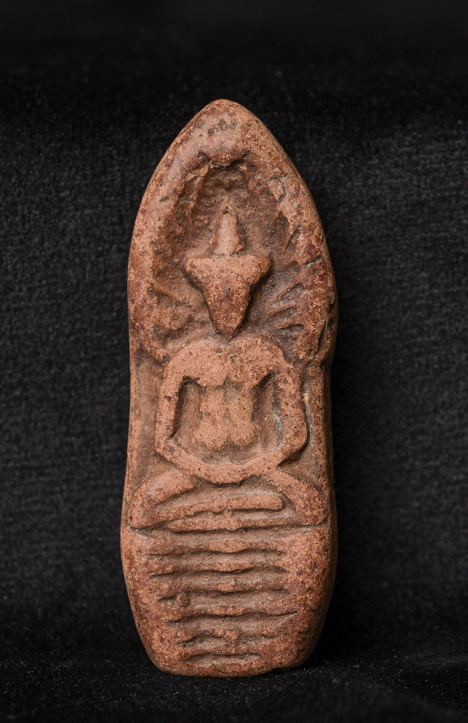 Antique Thai or Cambodian amulet from the collection of a lifelong collector of Buddhist amulets and (1 of 3)