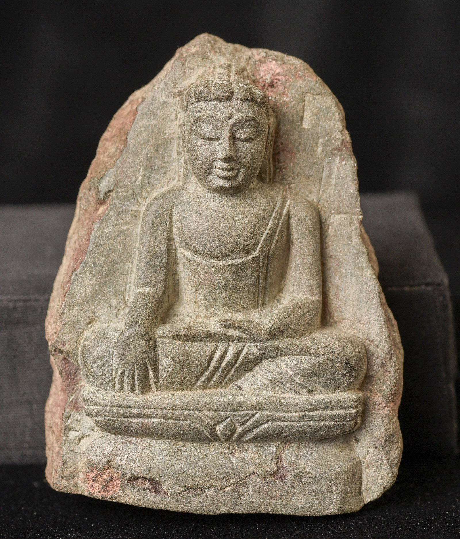 Asian Stone Buddha (Granite? Nepal orTibet?) Appears recent. (1 of 7)