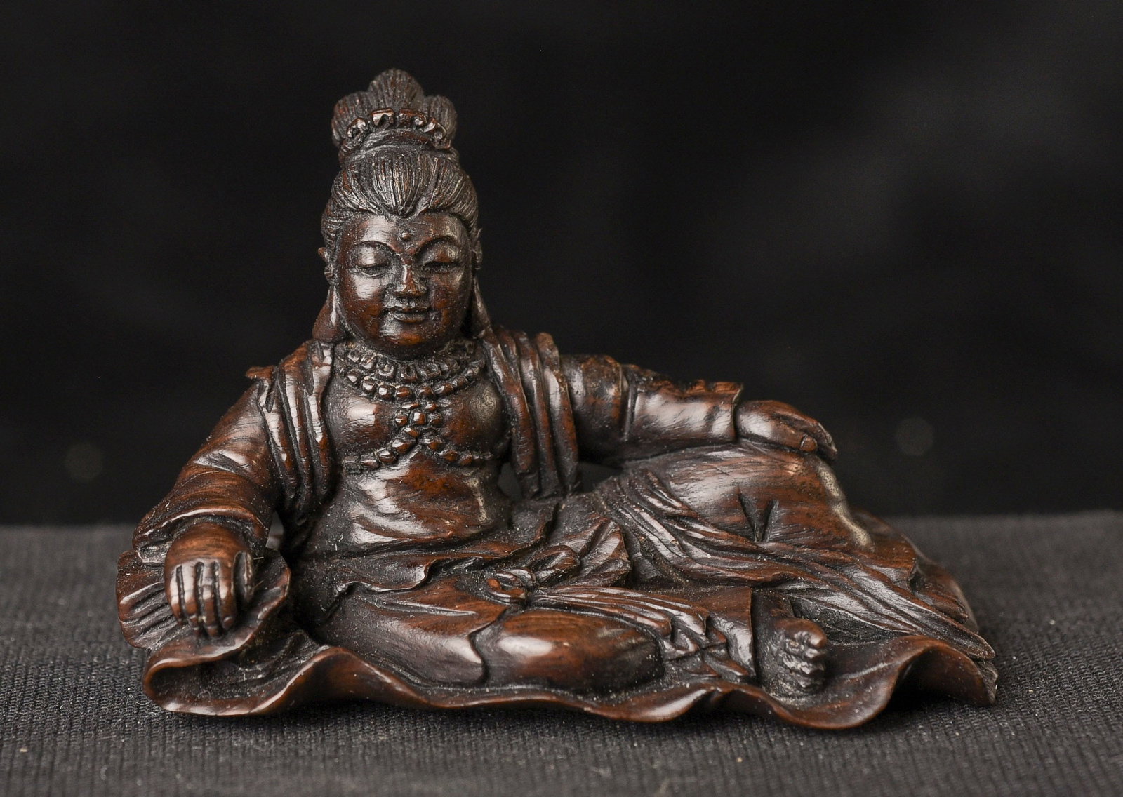 Fine (Meiji?) Antique Japanese small wood carving. -Signed on the bottom. (1 of 7)
